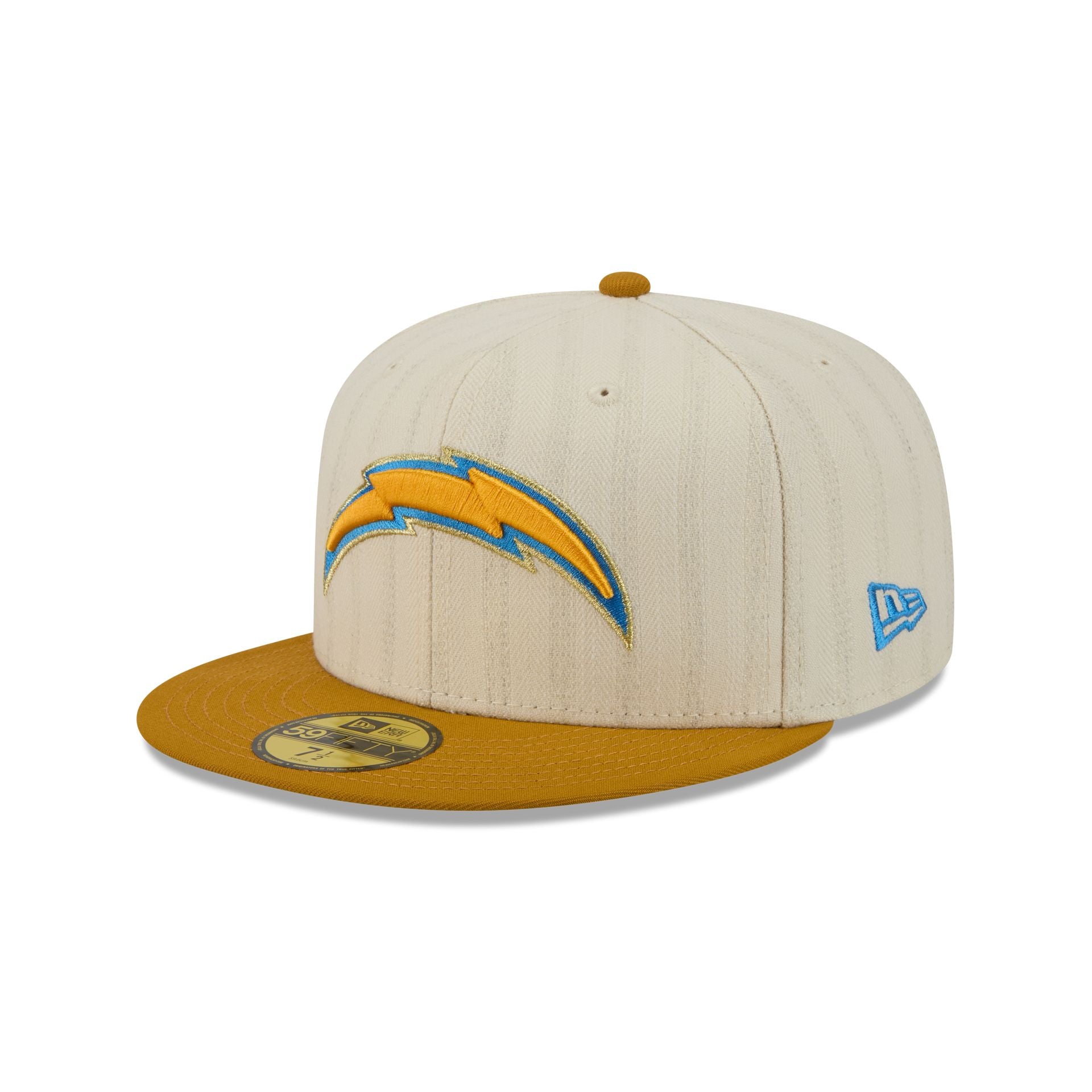 Los Angeles Chargers Chrome Herringbone 59FIFTY Fitted Hat - Image 3
