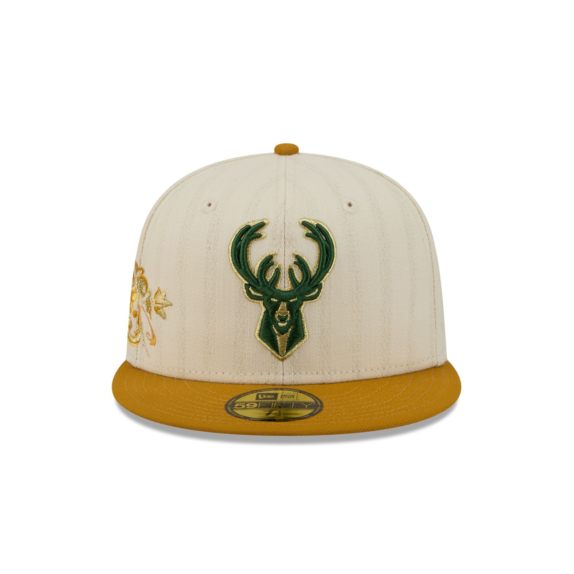 Milwaukee Bucks Chrome Herringbone 59FIFTY Fitted Hat - Image 2
