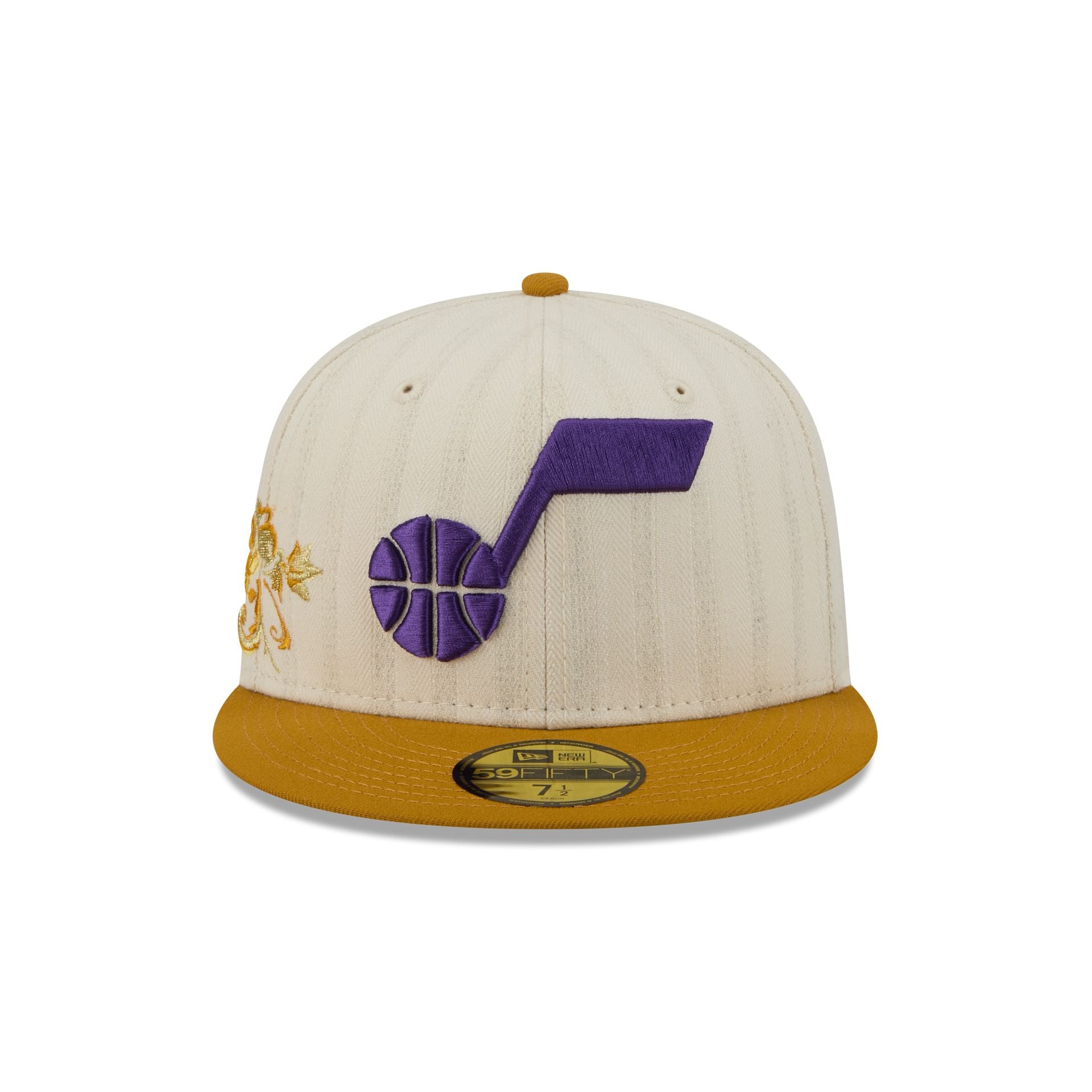 Utah Jazz Chrome Herringbone 59FIFTY Fitted Hat - Image 2