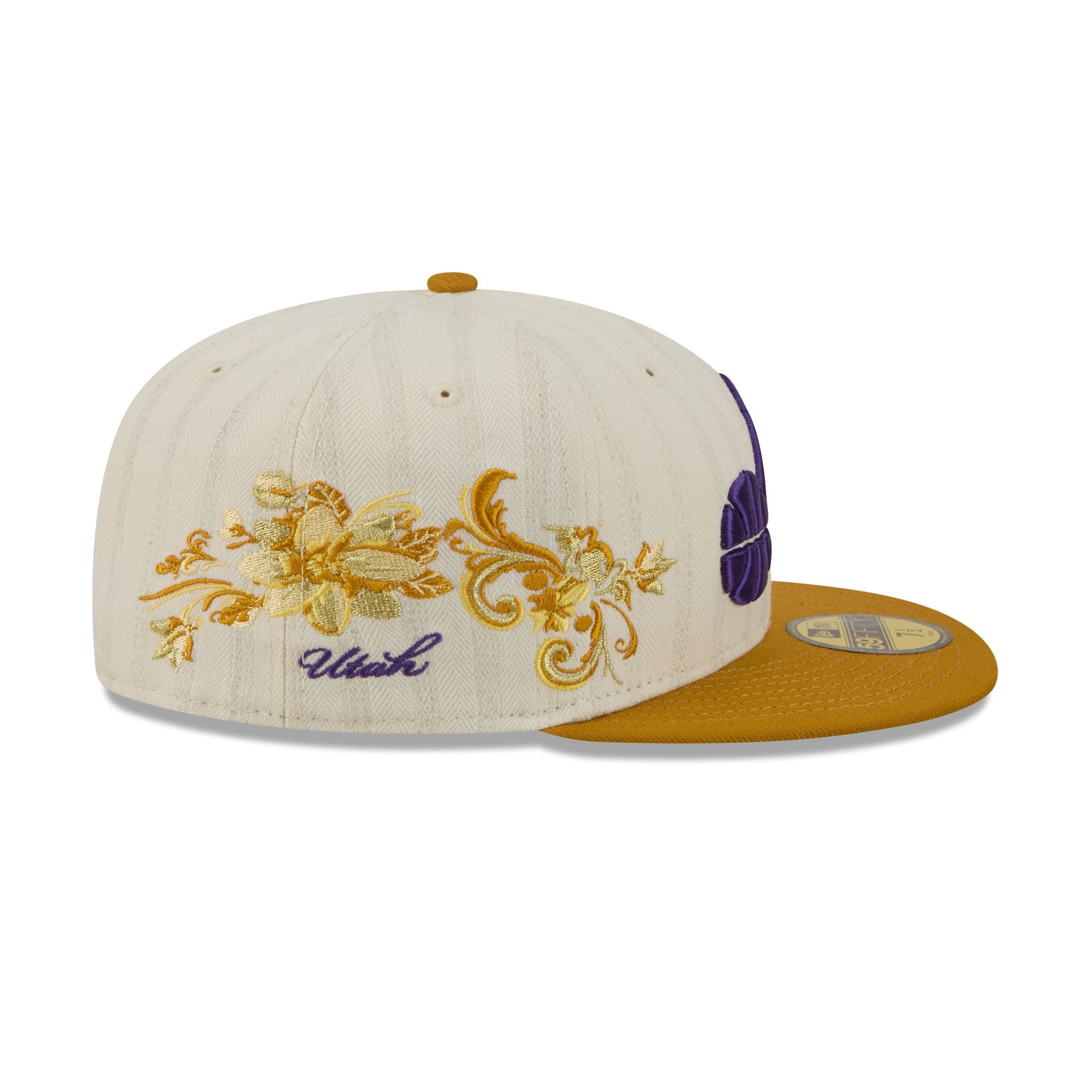 Utah Jazz Chrome Herringbone 59FIFTY Fitted Hat - Image 4