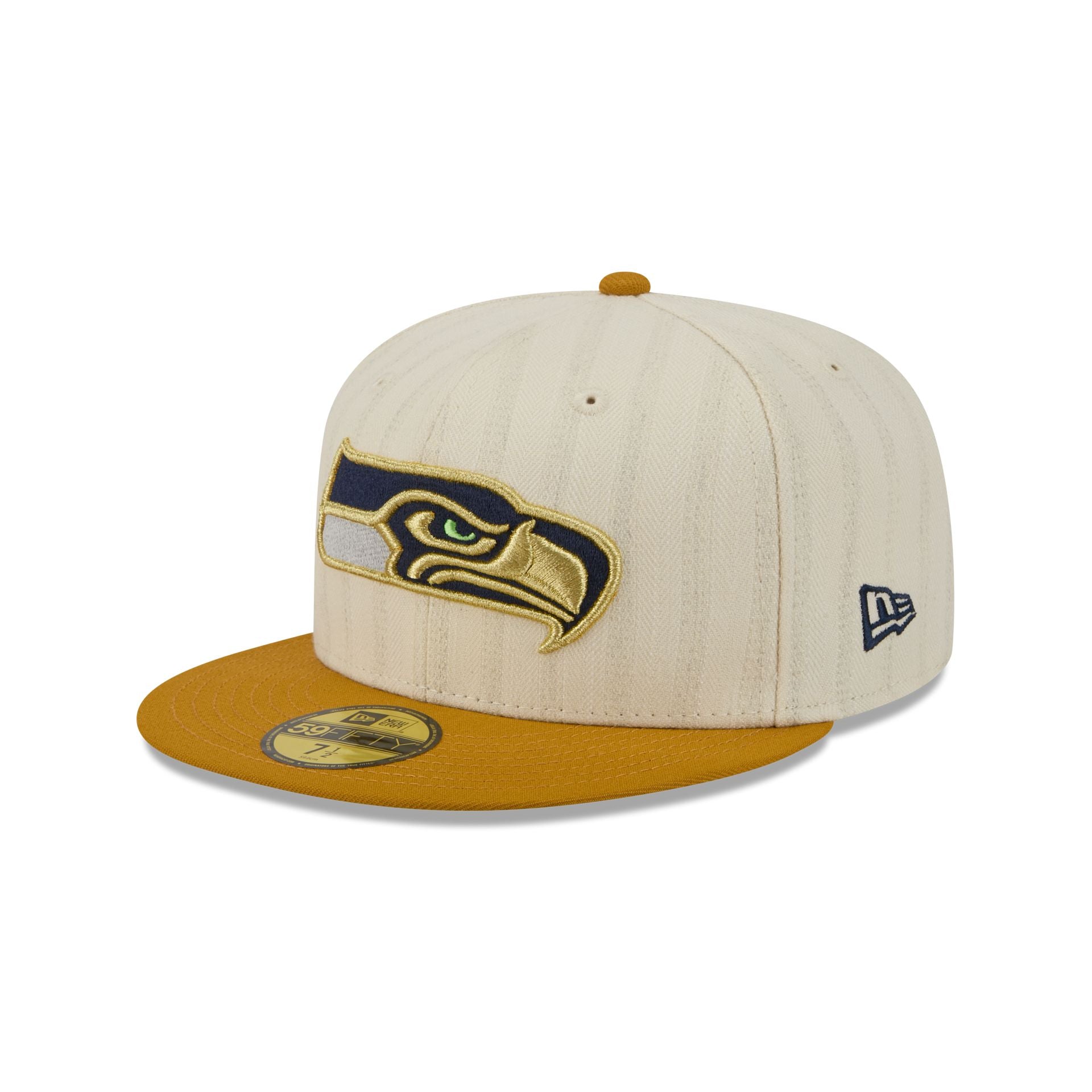 Seattle Seahawks Chrome Herringbone 59FIFTY Fitted Hat - Image 3