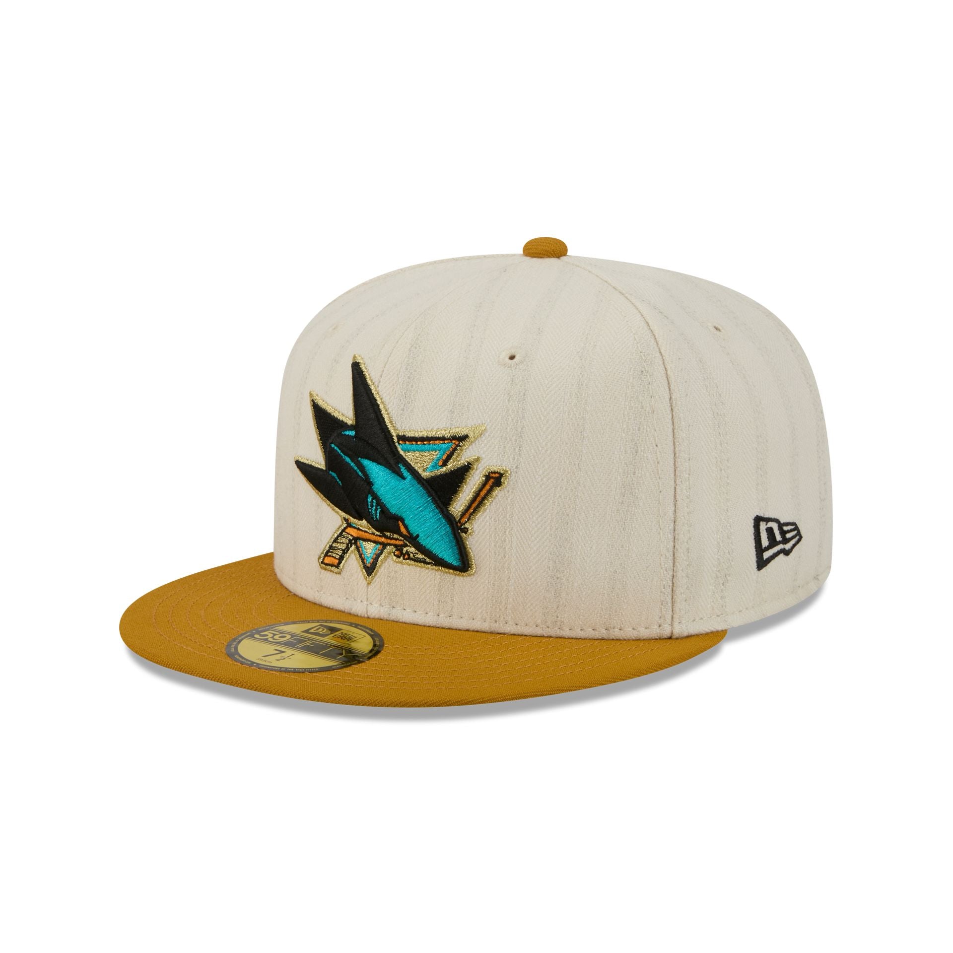 San Jose Sharks Chrome Herringbone 59FIFTY Fitted Hat - Image 3