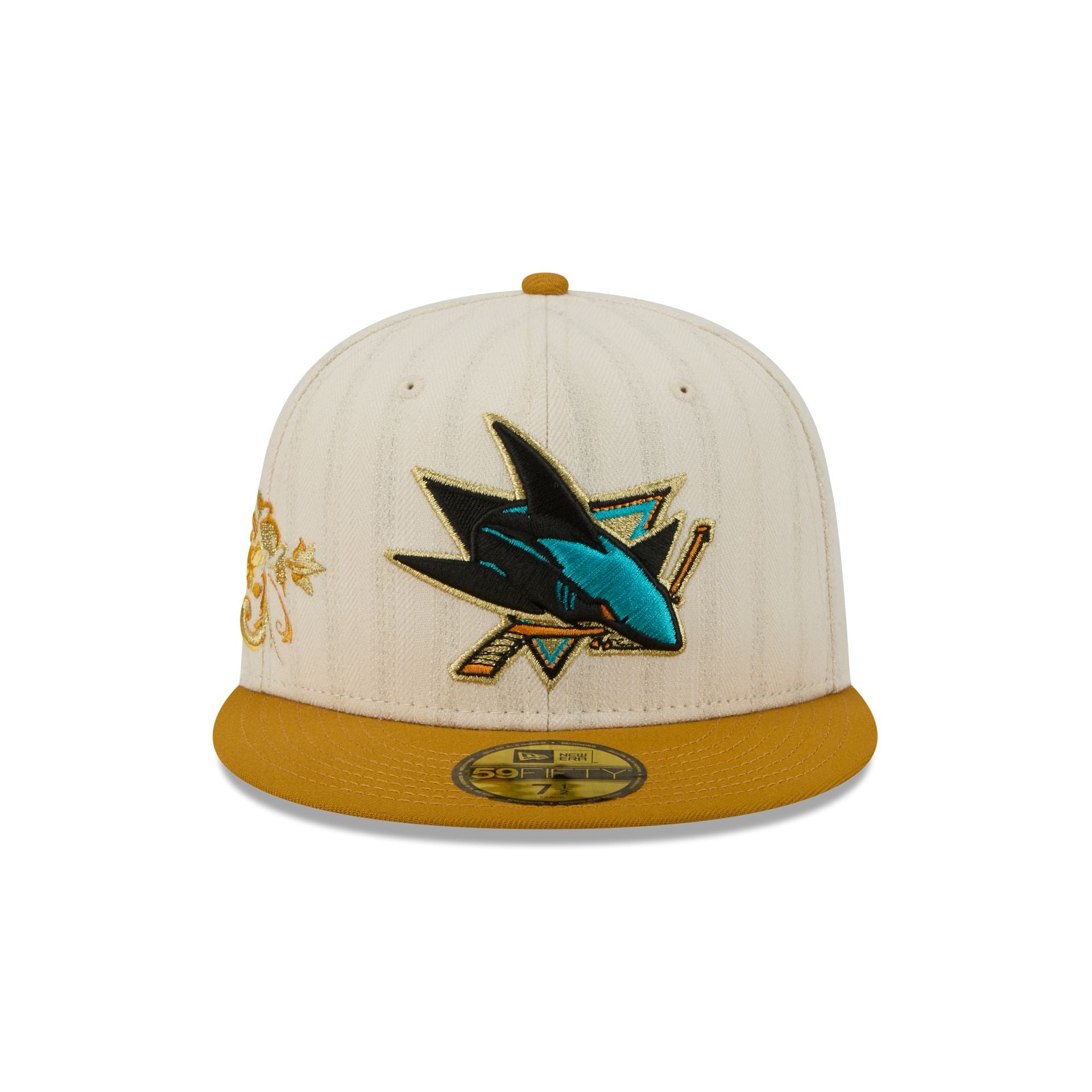San Jose Sharks Chrome Herringbone 59FIFTY Fitted Hat - Image 2
