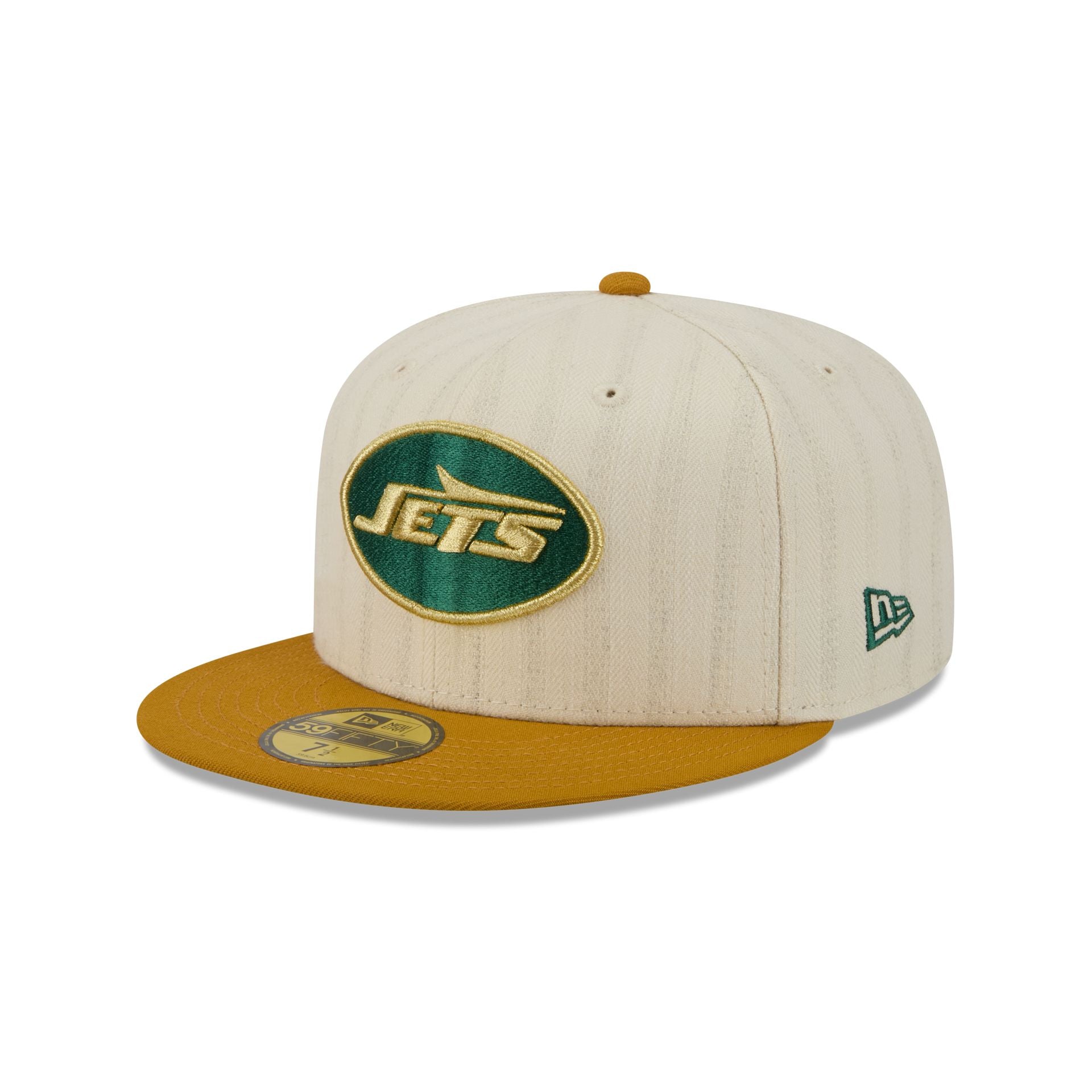 New York Jets Chrome Herringbone 59FIFTY Fitted Hat - Image 3