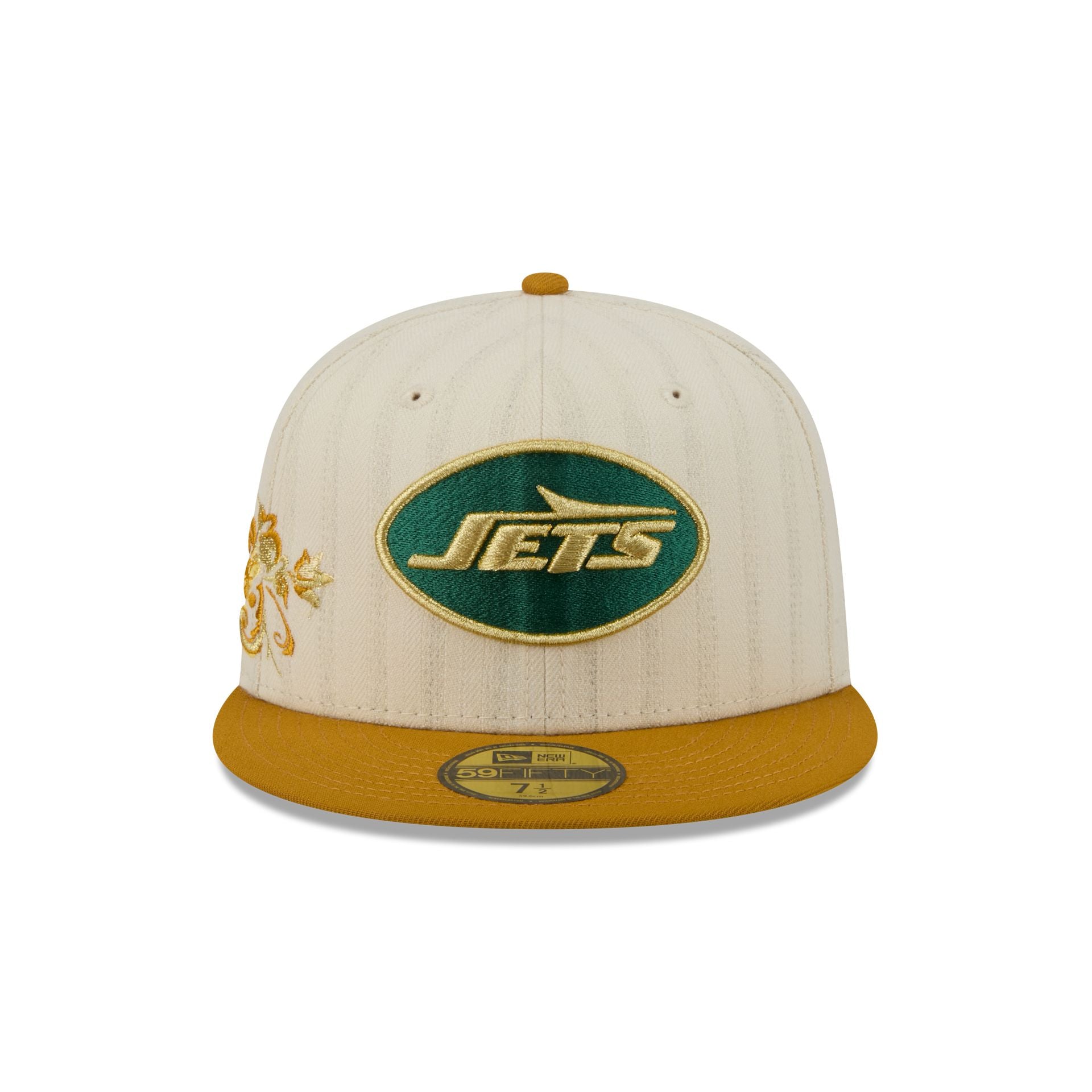 New York Jets Chrome Herringbone 59FIFTY Fitted Hat - Image 2