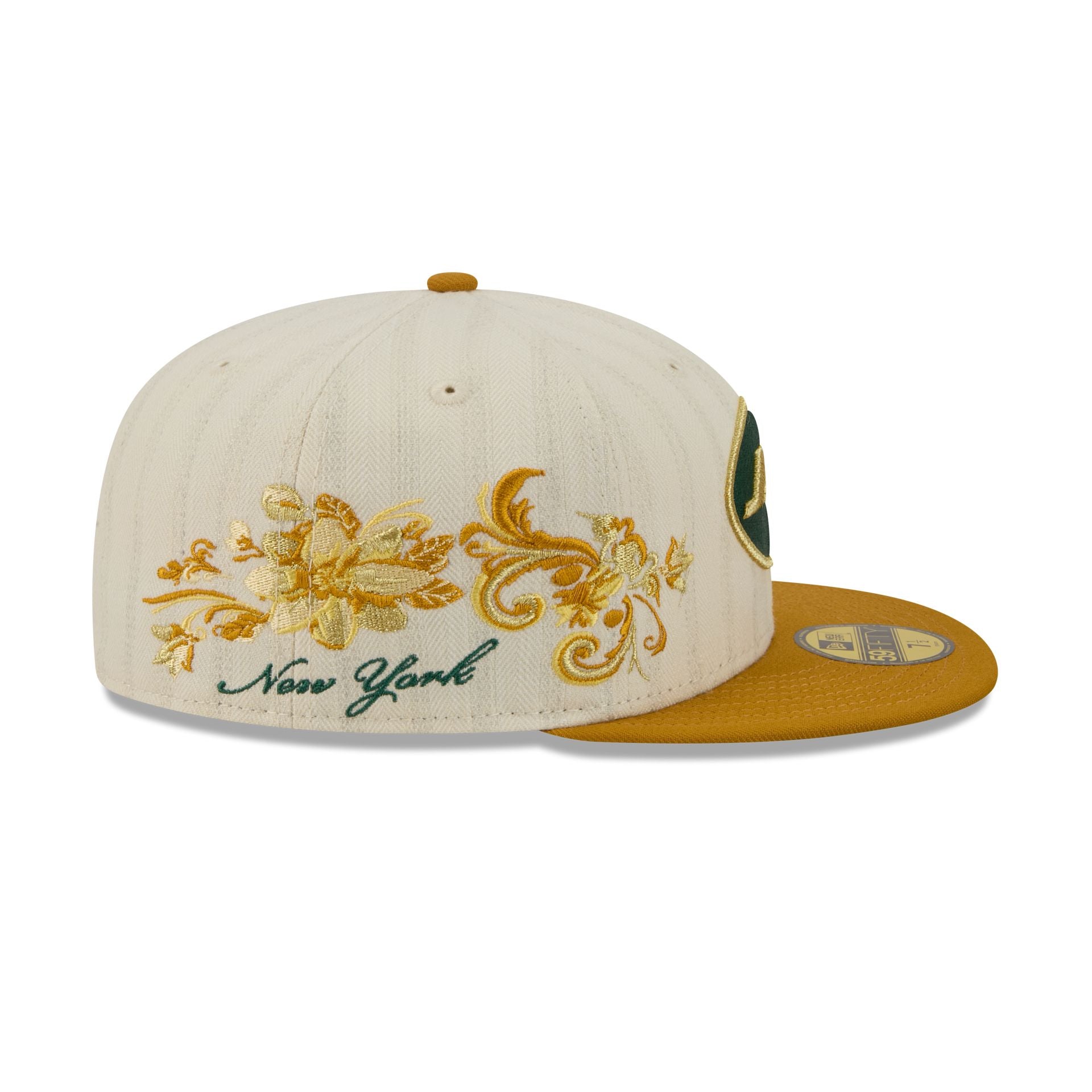 New York Jets Chrome Herringbone 59FIFTY Fitted Hat - Image 4