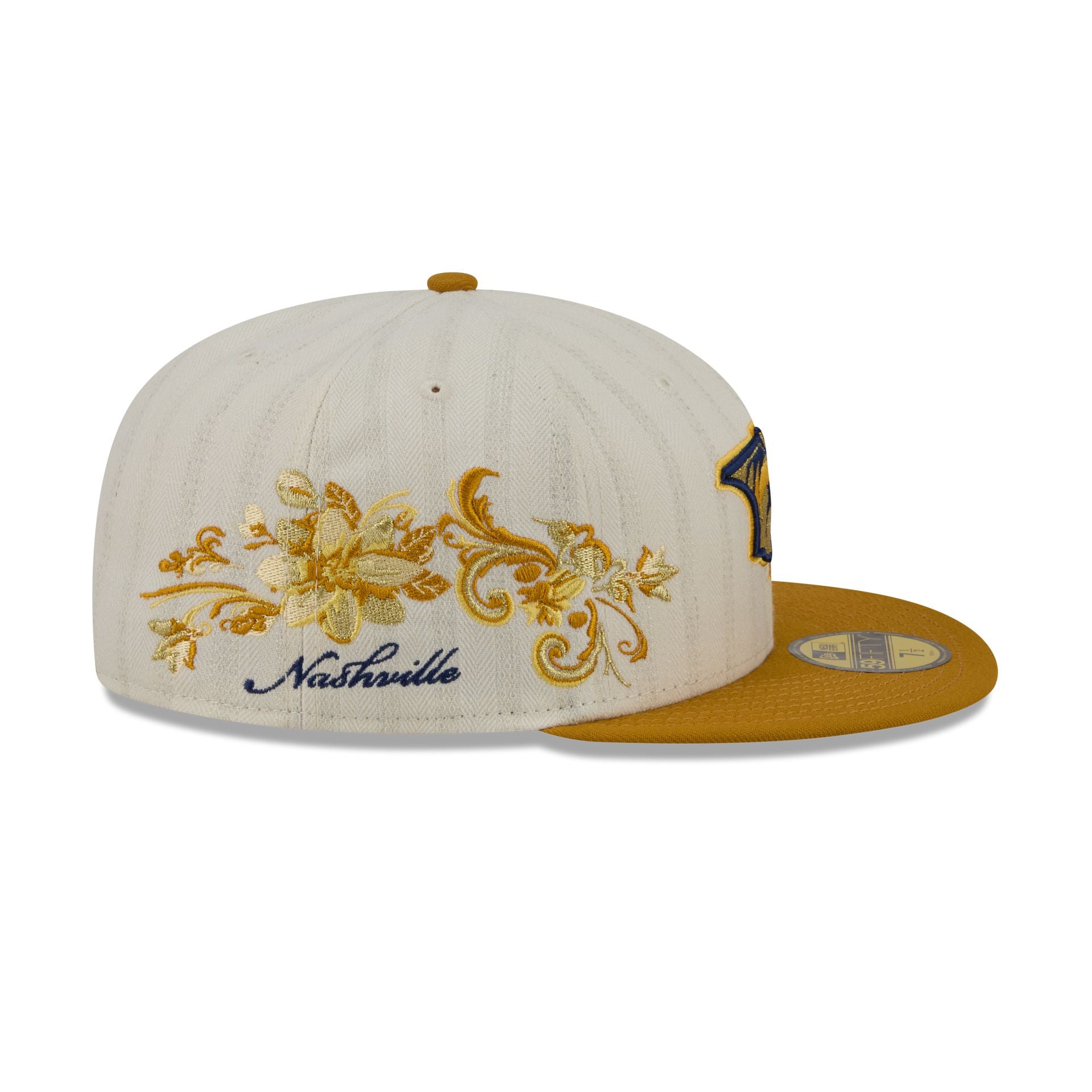 Nashville Predators Chrome Herringbone 59FIFTY Fitted Hat - Image 4
