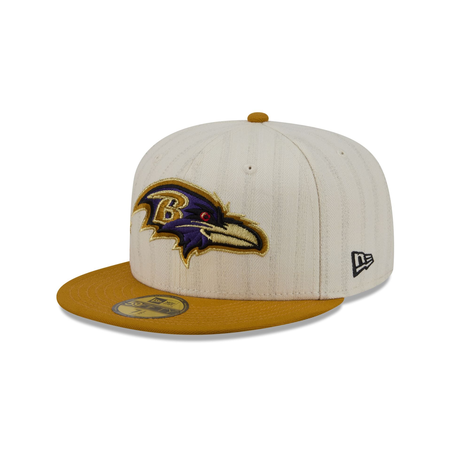 Baltimore Ravens Chrome Herringbone 59FIFTY Fitted Hat - Image 3