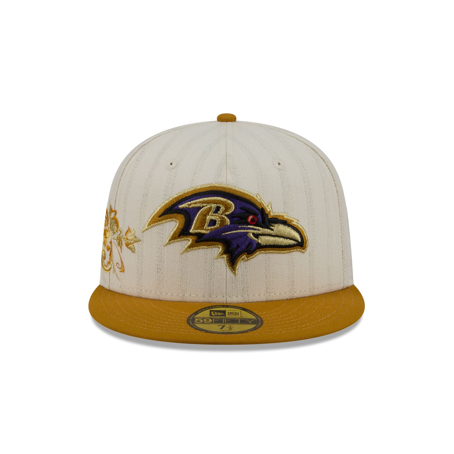 Baltimore Ravens Chrome Herringbone 59FIFTY Fitted Hat - Image 2