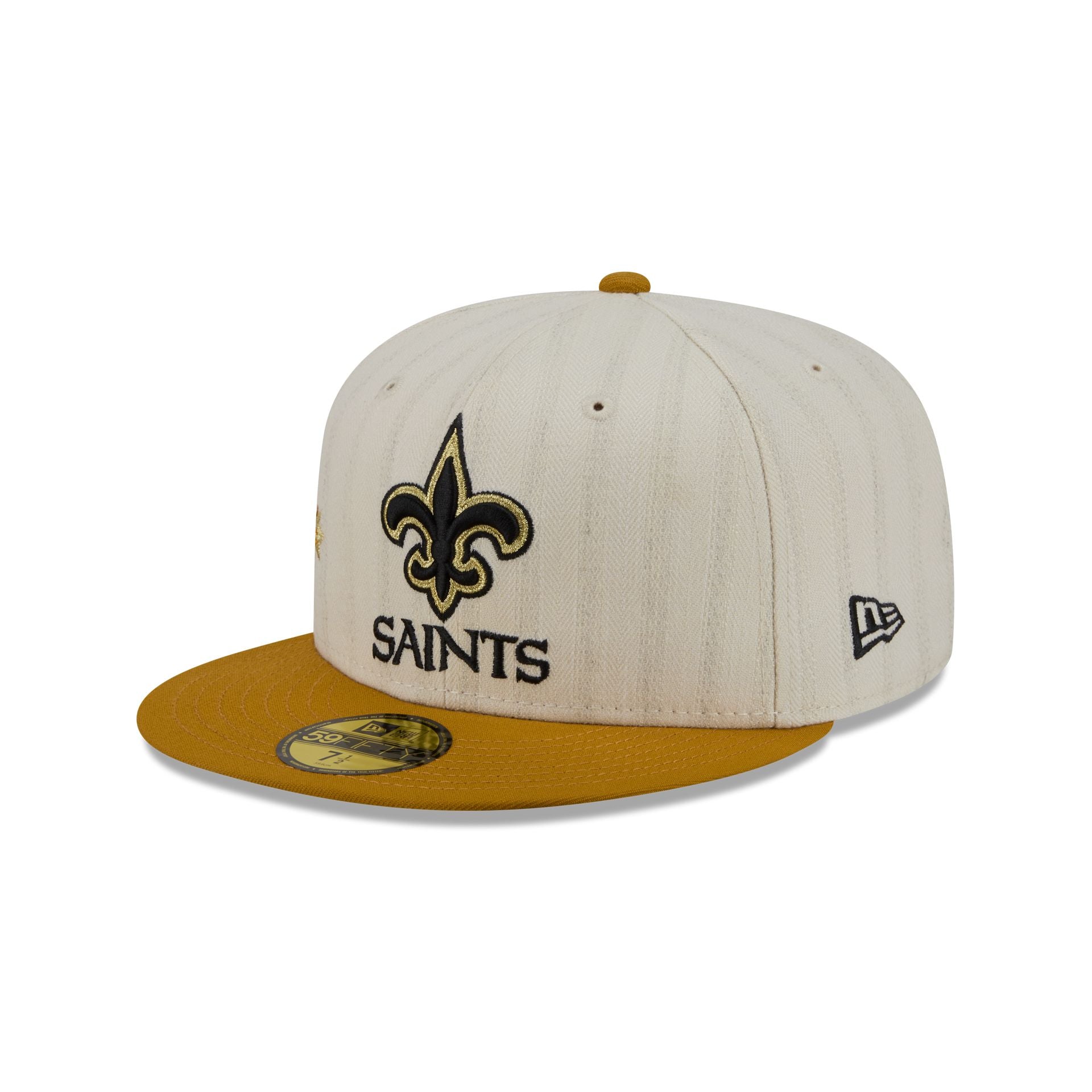 New Orleans Saints Chrome Herringbone 59FIFTY Fitted Hat - Image 3