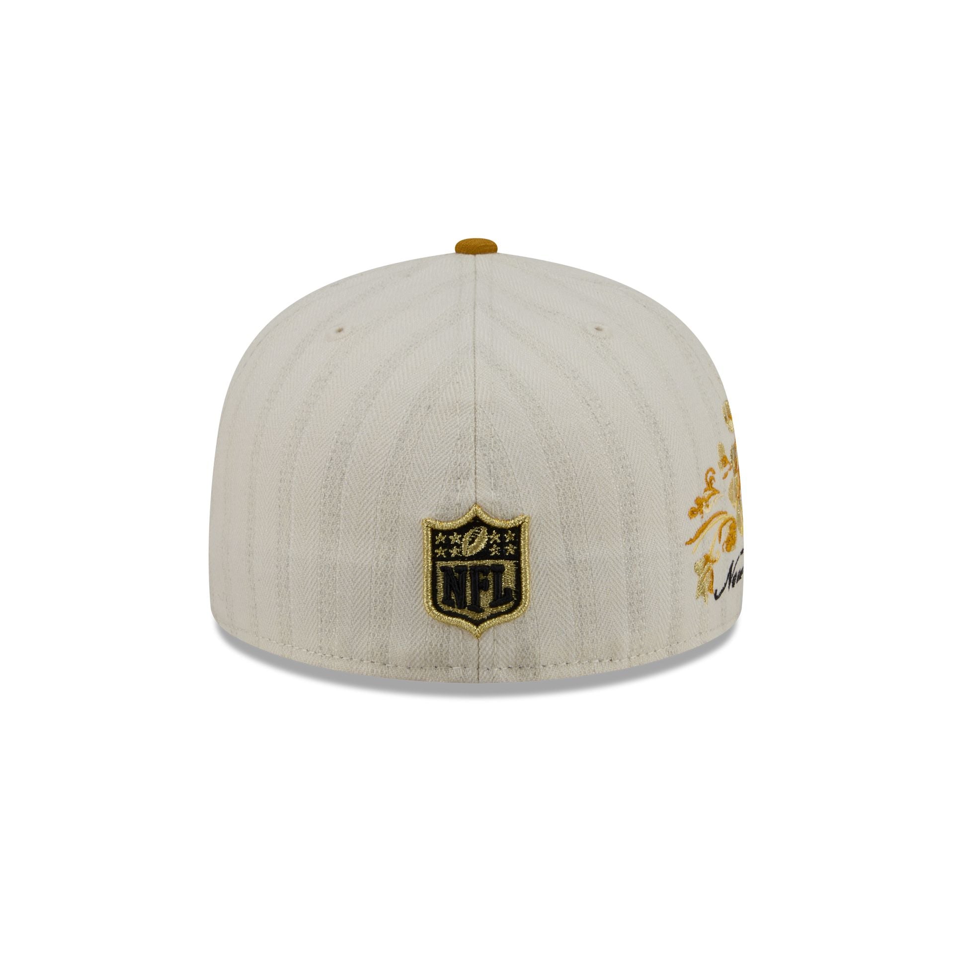 New Orleans Saints Chrome Herringbone 59FIFTY Fitted Hat - Image 6