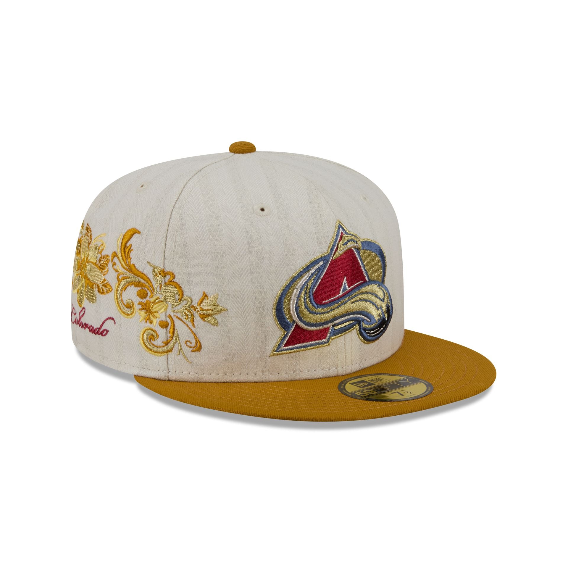 Colorado Avalanche Chrome Herringbone 59FIFTY Fitted Hat