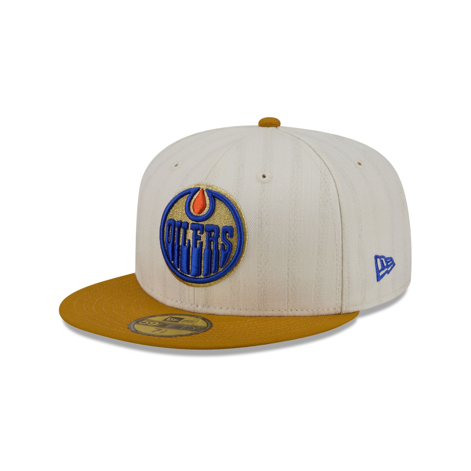 Edmonton Oilers Chrome Herringbone 59FIFTY Fitted Hat - Image 3