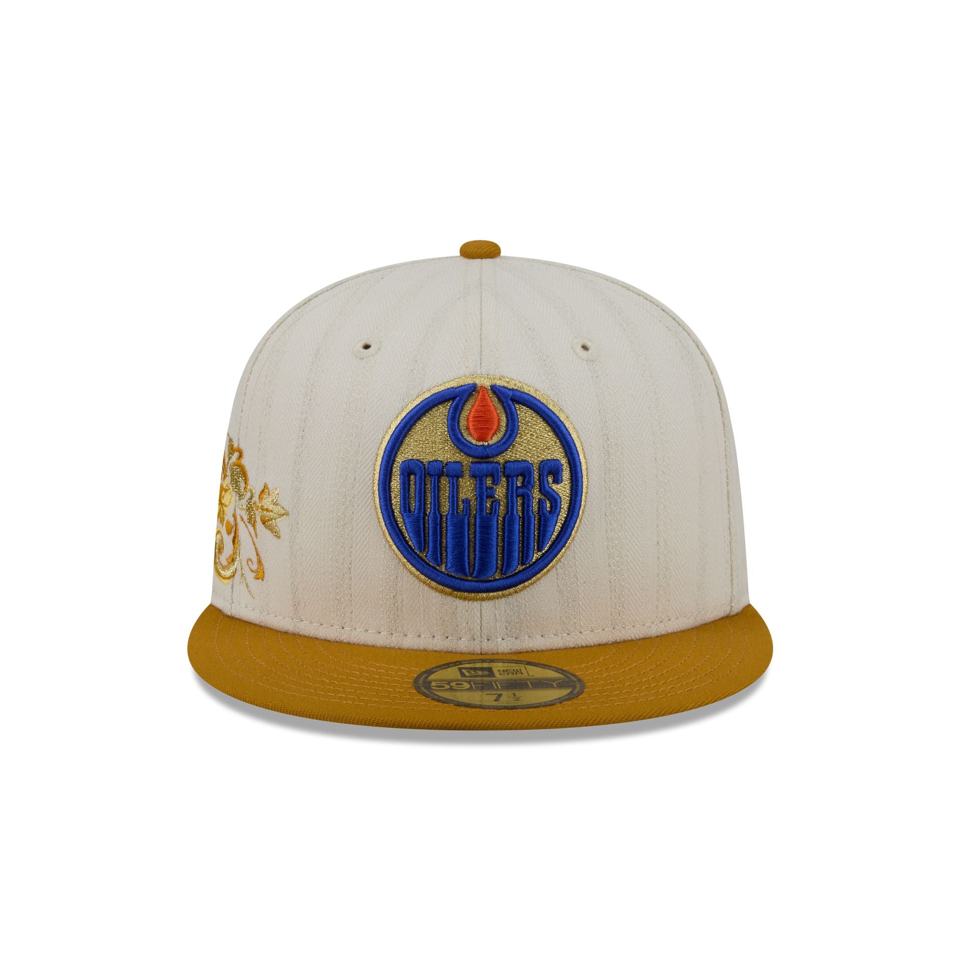 Edmonton Oilers Chrome Herringbone 59FIFTY Fitted Hat - Image 2
