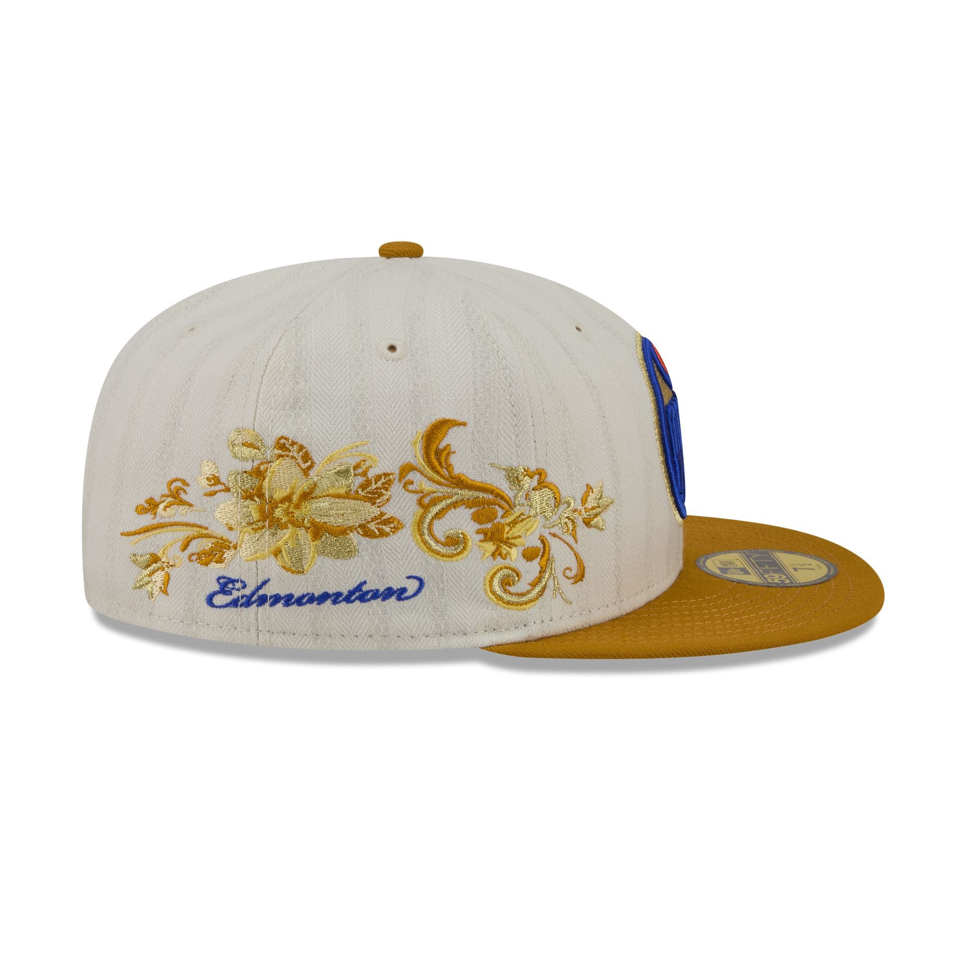 Edmonton Oilers Chrome Herringbone 59FIFTY Fitted Hat - Image 4