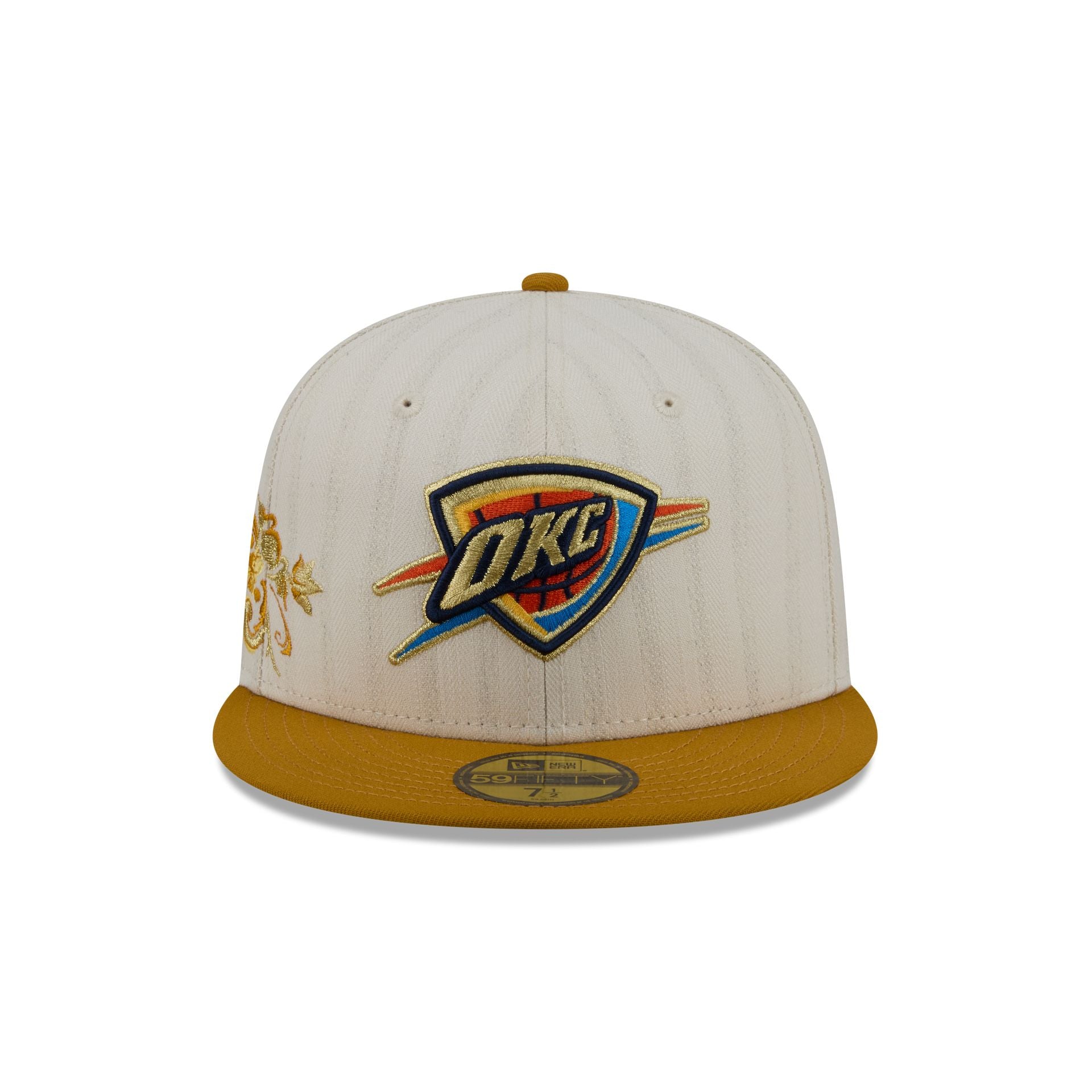 Oklahoma City Thunder Chrome Herringbone 59FIFTY Fitted Hat - Image 2