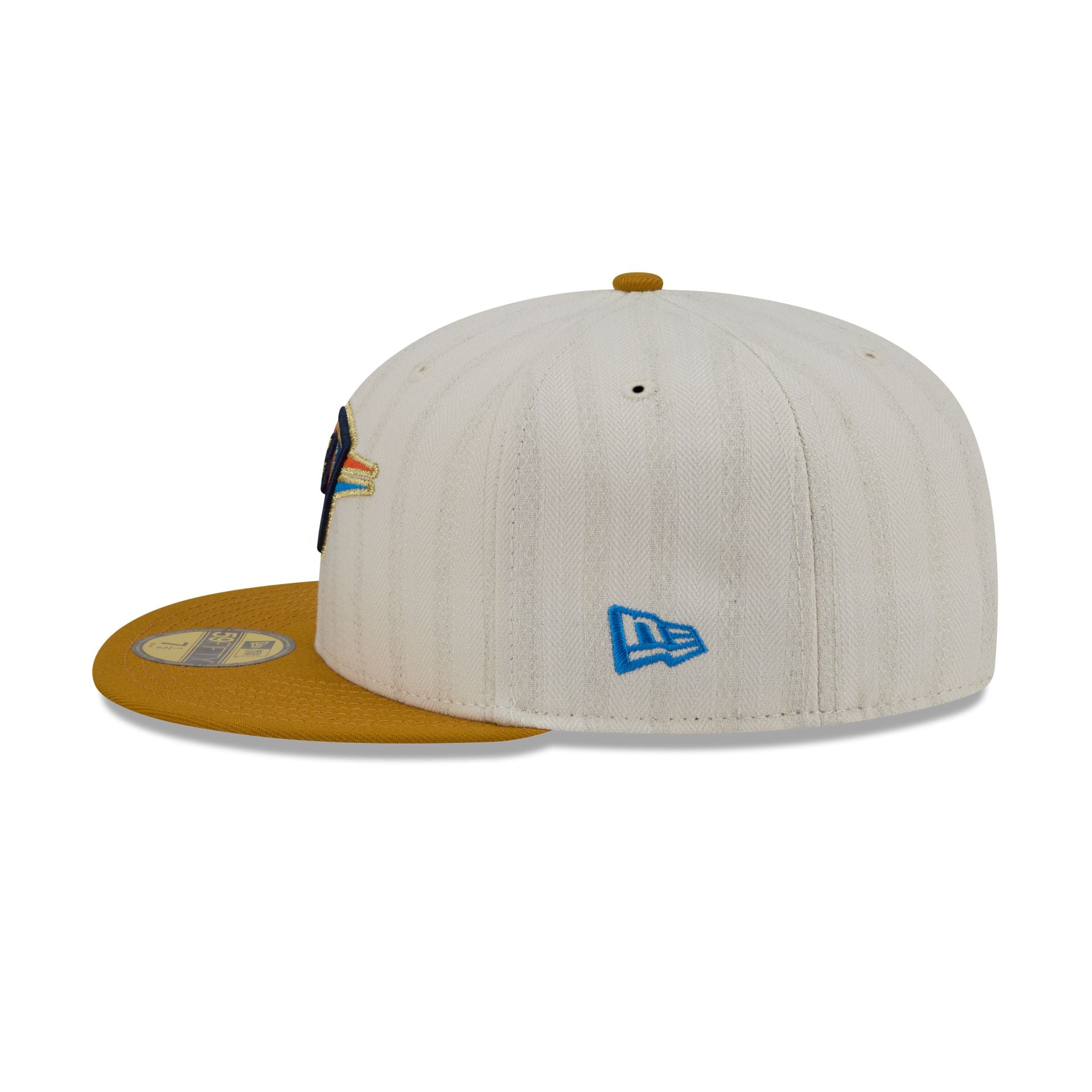 Oklahoma City Thunder Chrome Herringbone 59FIFTY Fitted Hat - Image 5