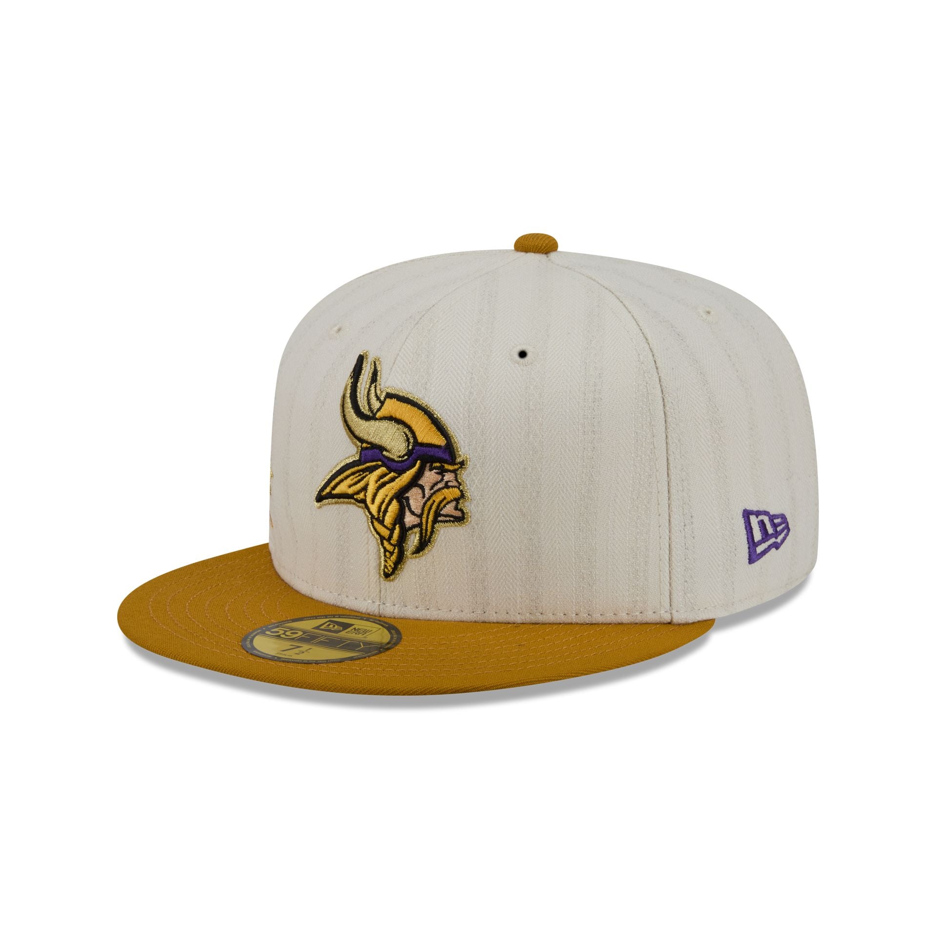 Minnesota Vikings Chrome Herringbone 59FIFTY Fitted Hat - Image 3