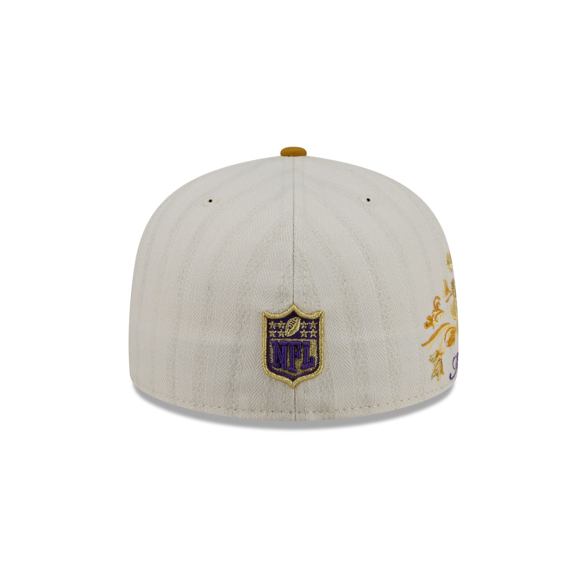 Minnesota Vikings Chrome Herringbone 59FIFTY Fitted Hat - Image 6