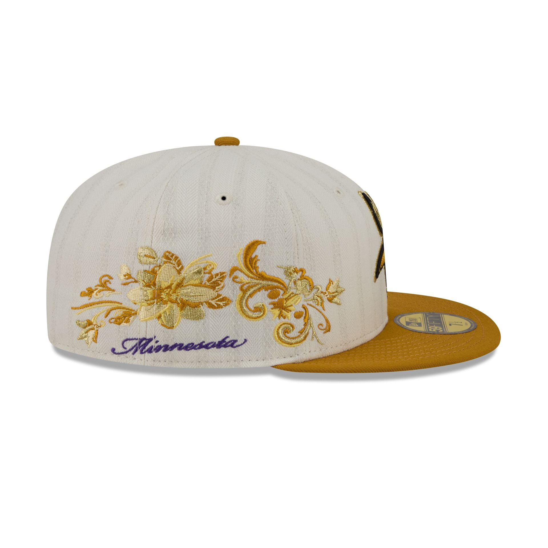 Minnesota Vikings Chrome Herringbone 59FIFTY Fitted Hat - Image 4