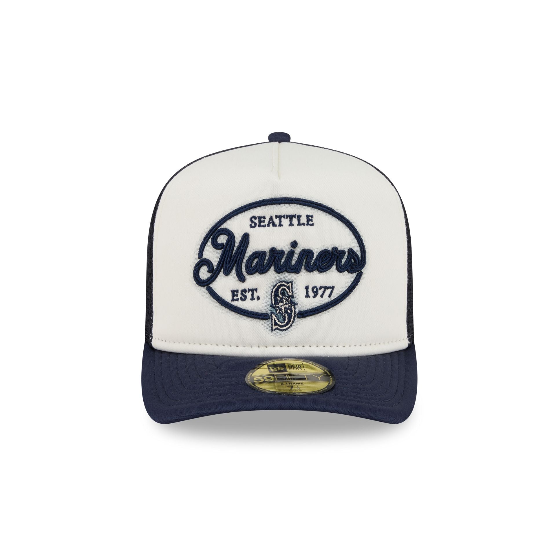 Seattle Mariners Chrome 59FIFTY Fitted Trucker Hat - Image 2