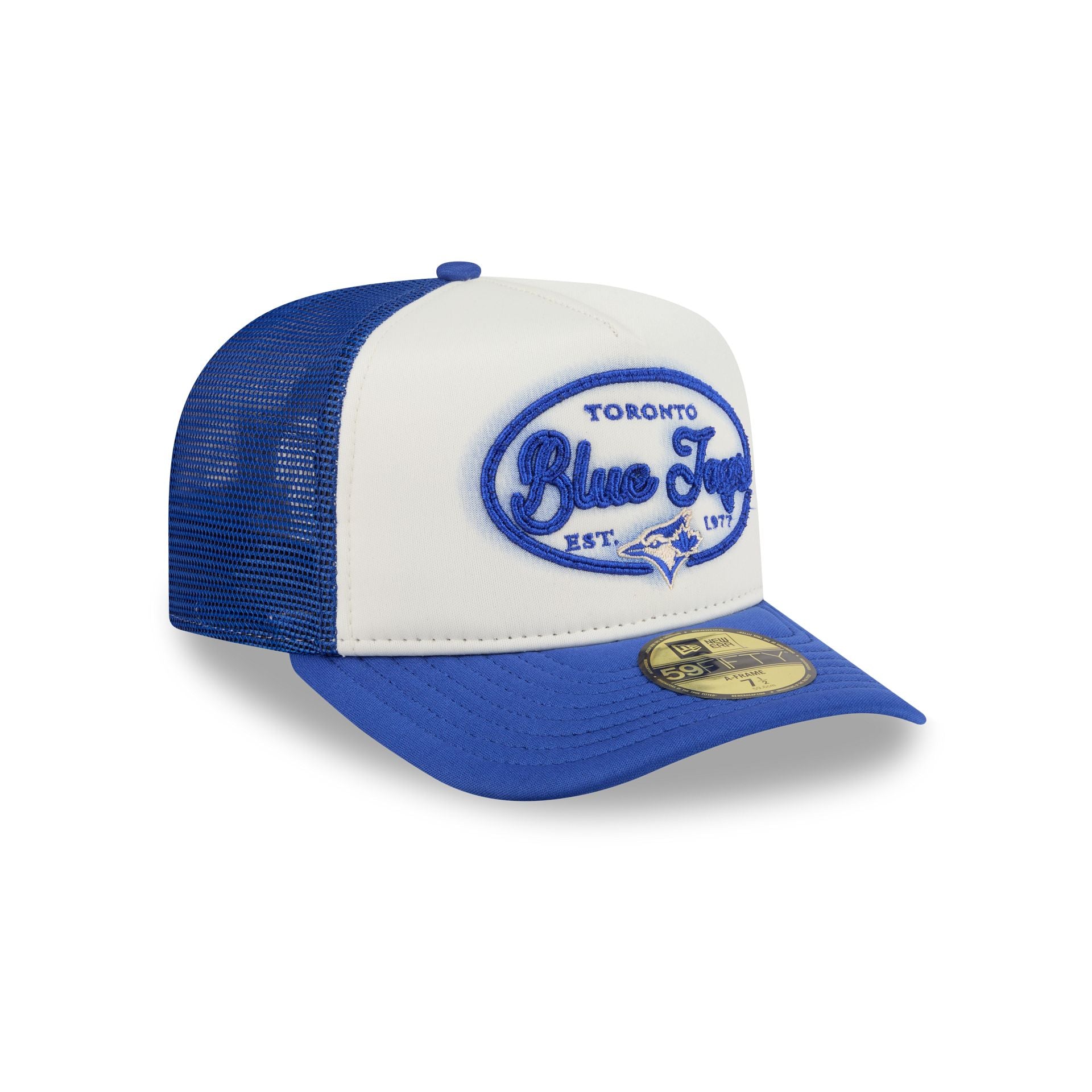 Toronto Blue Jays Chrome 59FIFTY Fitted Trucker Hat - Image 3