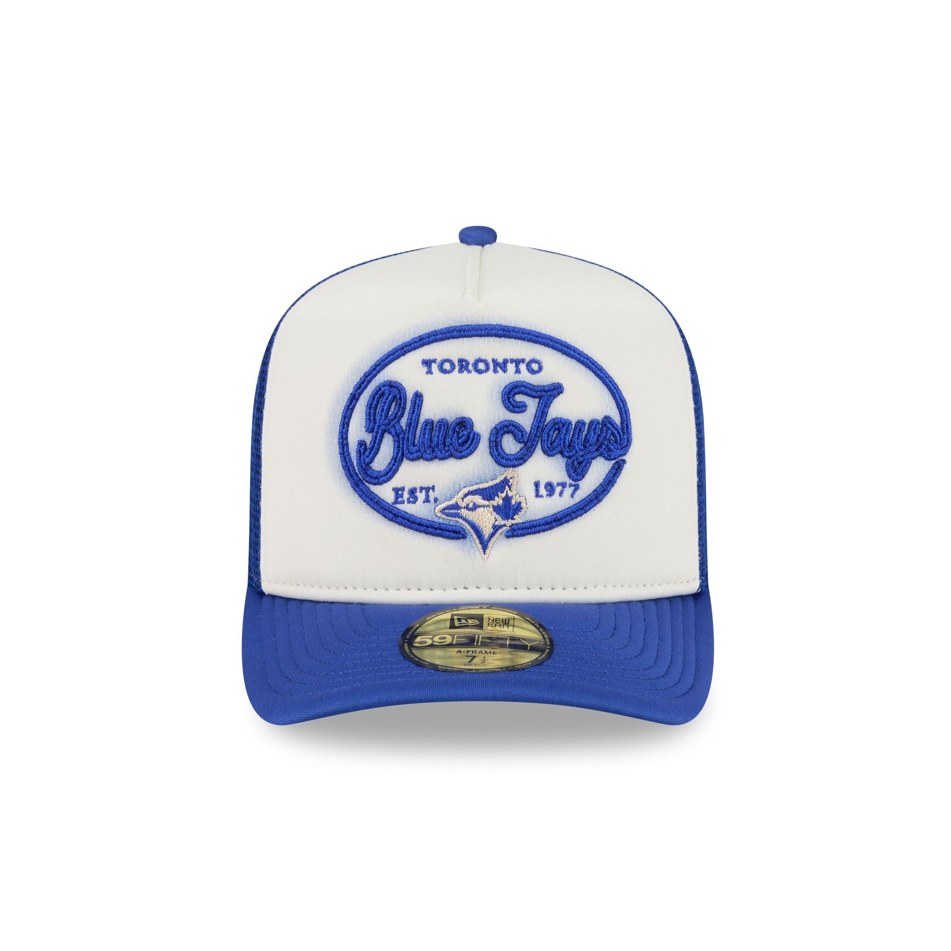 Toronto Blue Jays Chrome 59FIFTY Fitted Trucker Hat - Image 2