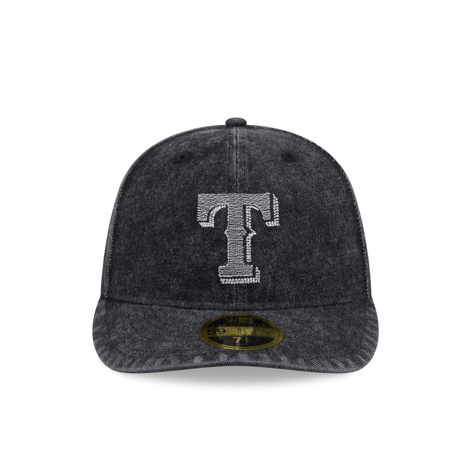 Texas Rangers Black Denim Low Profile 59FIFTY Fitted Hat - Image 2