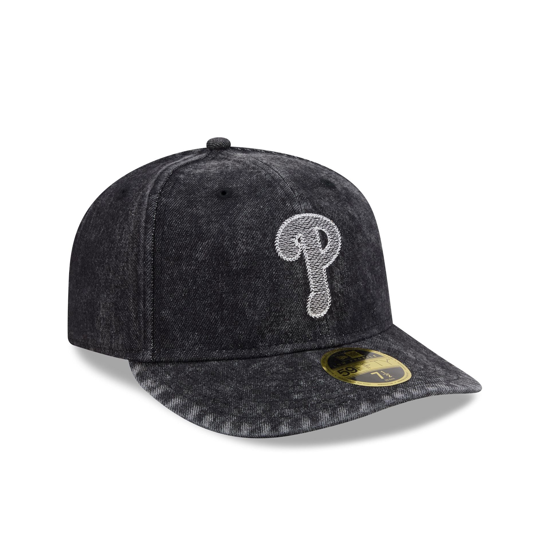 Philadelphia Phillies Black Denim Low Profile 59FIFTY Fitted Hat - Image 3