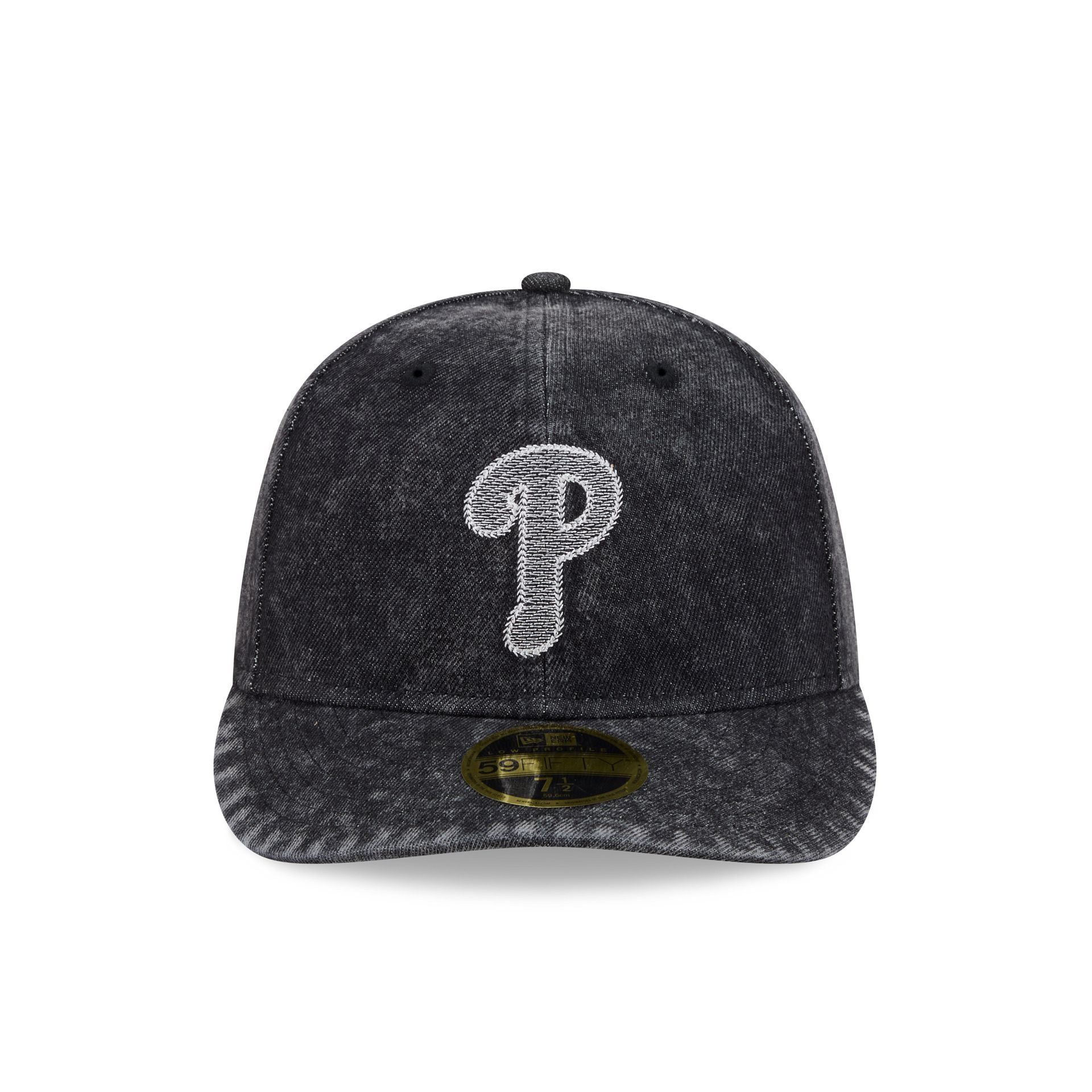 Philadelphia Phillies Black Denim Low Profile 59FIFTY Fitted Hat - Image 2
