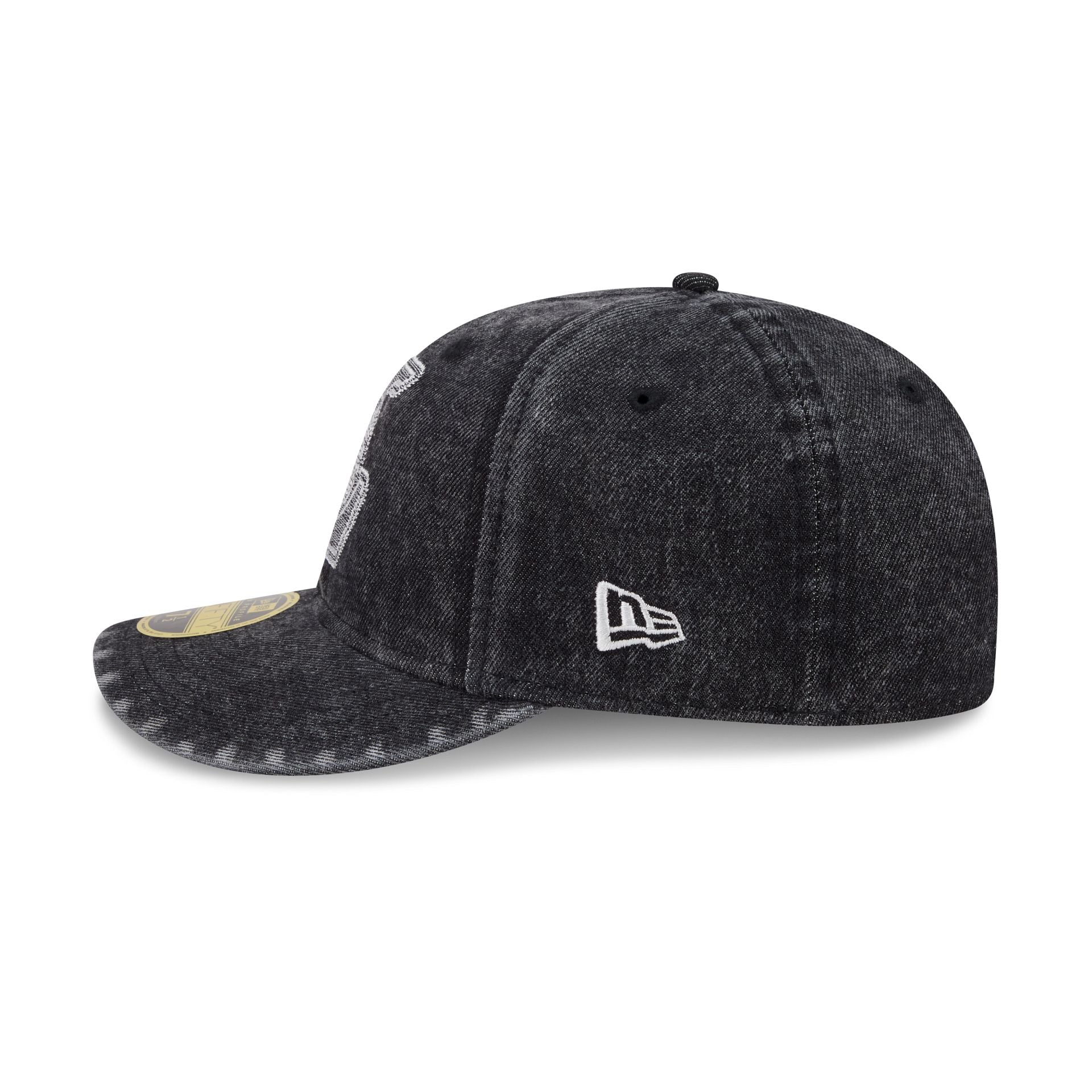 Los Angeles Lakers Black Denim Low Profile 59FIFTY Fitted Hat - Image 4