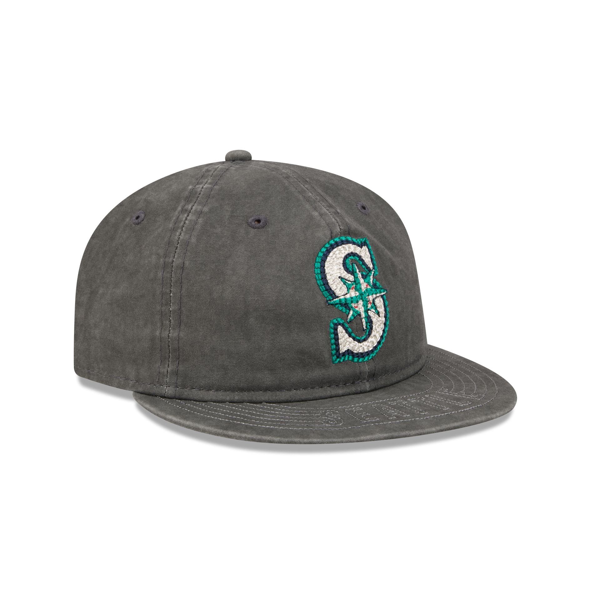 Seattle Mariners Visor Stitch Retro Crown 59FIFTY Fitted Hat - Image 3