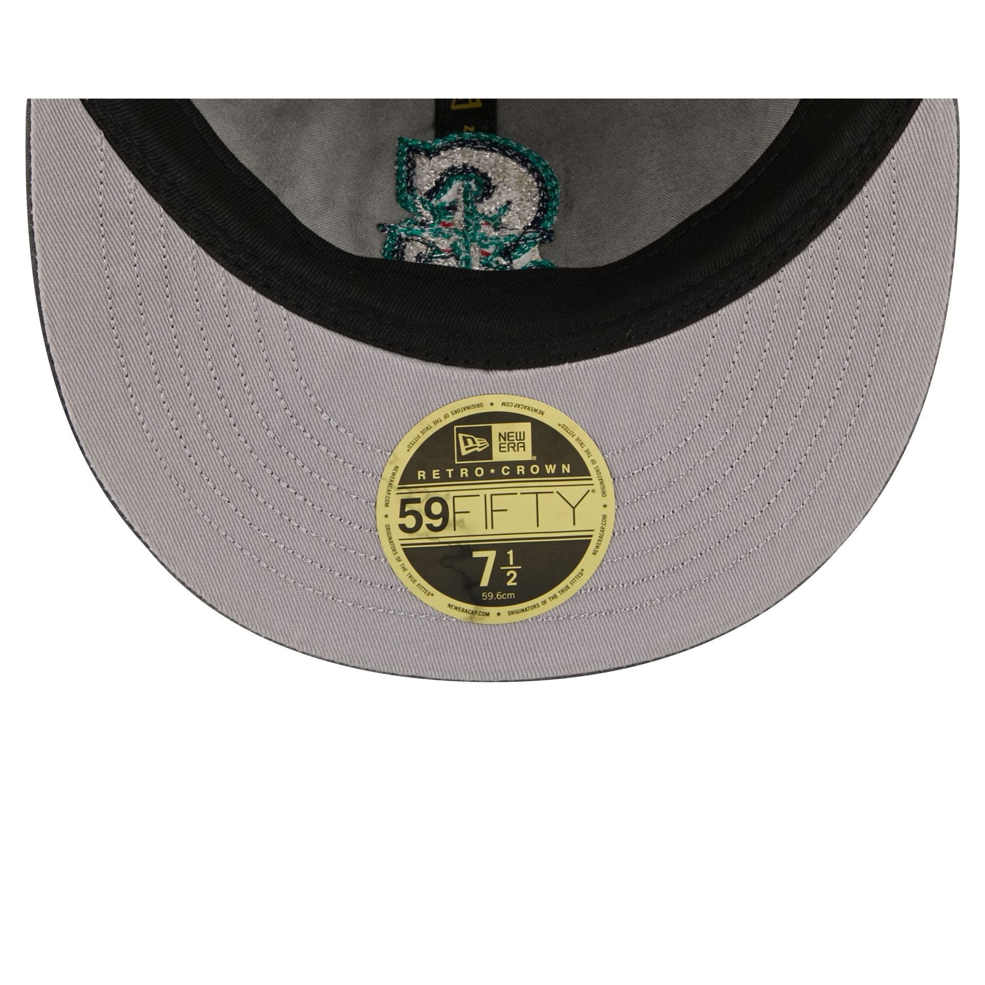 Seattle Mariners Visor Stitch Retro Crown 59FIFTY Fitted Hat - Image 7