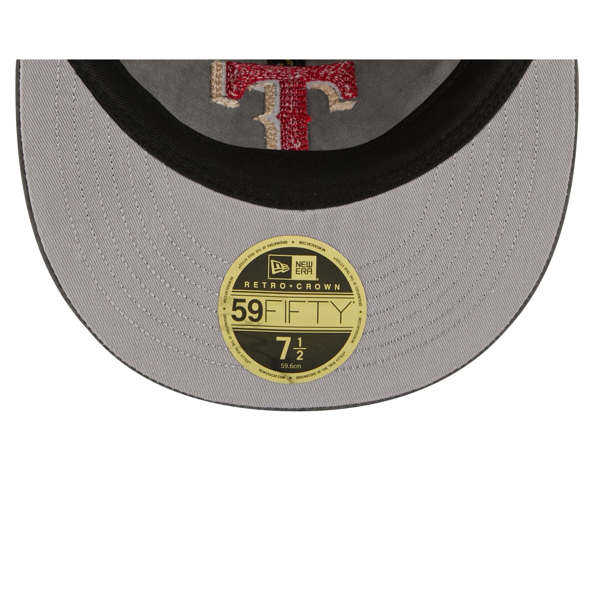Texas Rangers Visor Stitch Retro Crown 59FIFTY Fitted Hat - Image 7