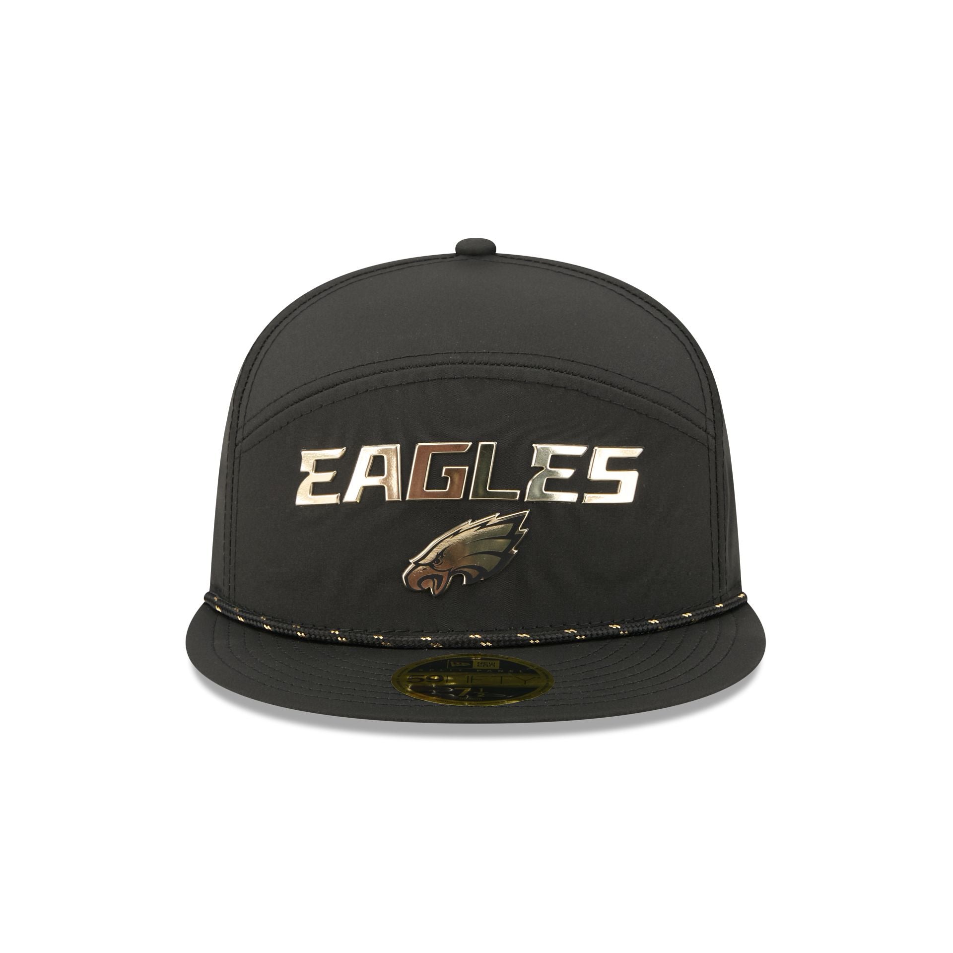 Philadelphia Eagles Gold Logo Rope Split Panel 59FIFTY Fitted Hat - Image 2