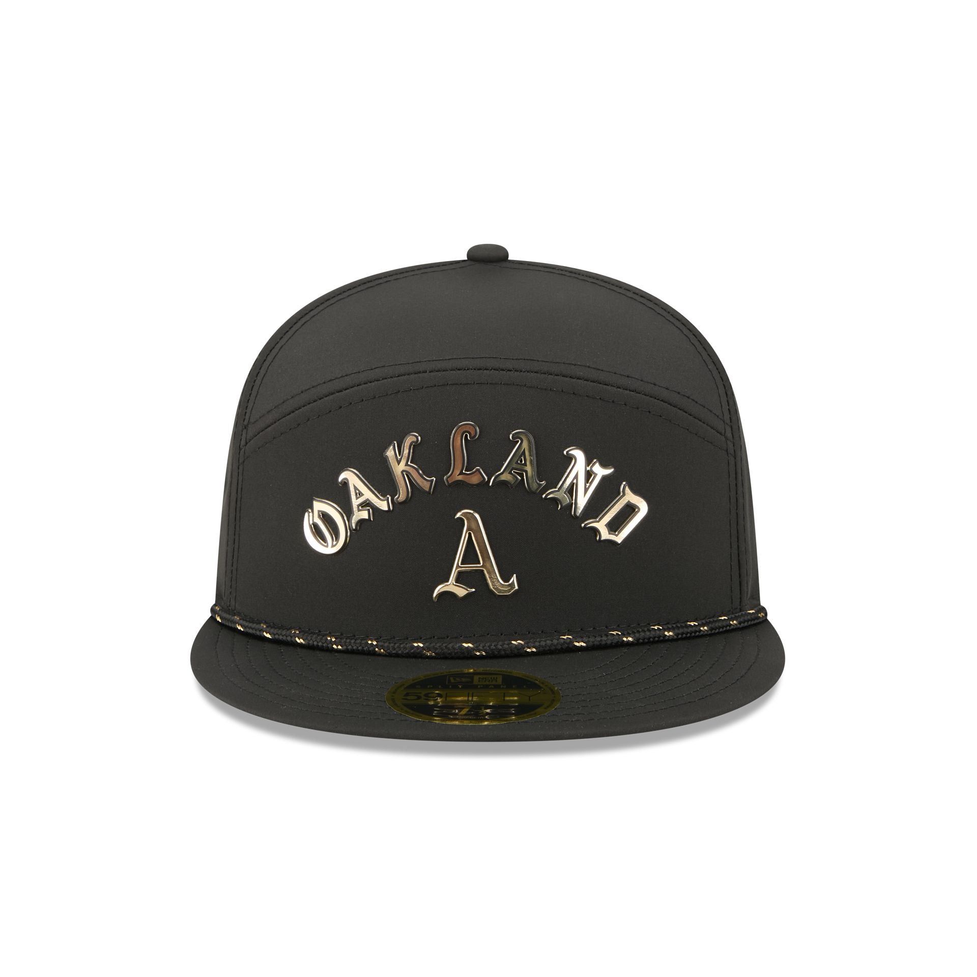 Athletics Gold Logo Rope Split Panel 59FIFTY Fitted Hat - Image 2