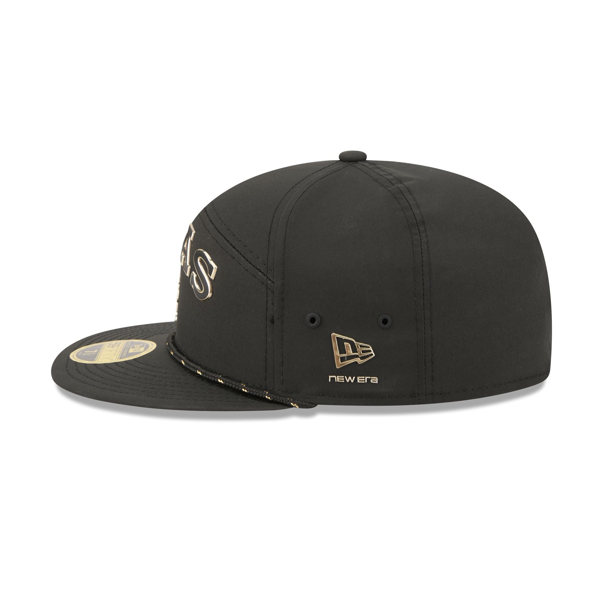 Texas Rangers Gold Logo Rope Split Panel 59FIFTY Fitted Hat - Image 4