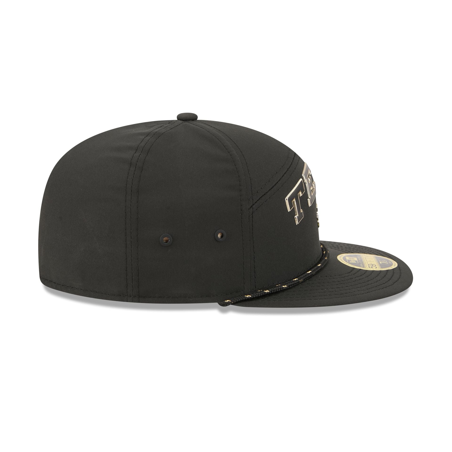 Texas Rangers Gold Logo Rope Split Panel 59FIFTY Fitted Hat - Image 5