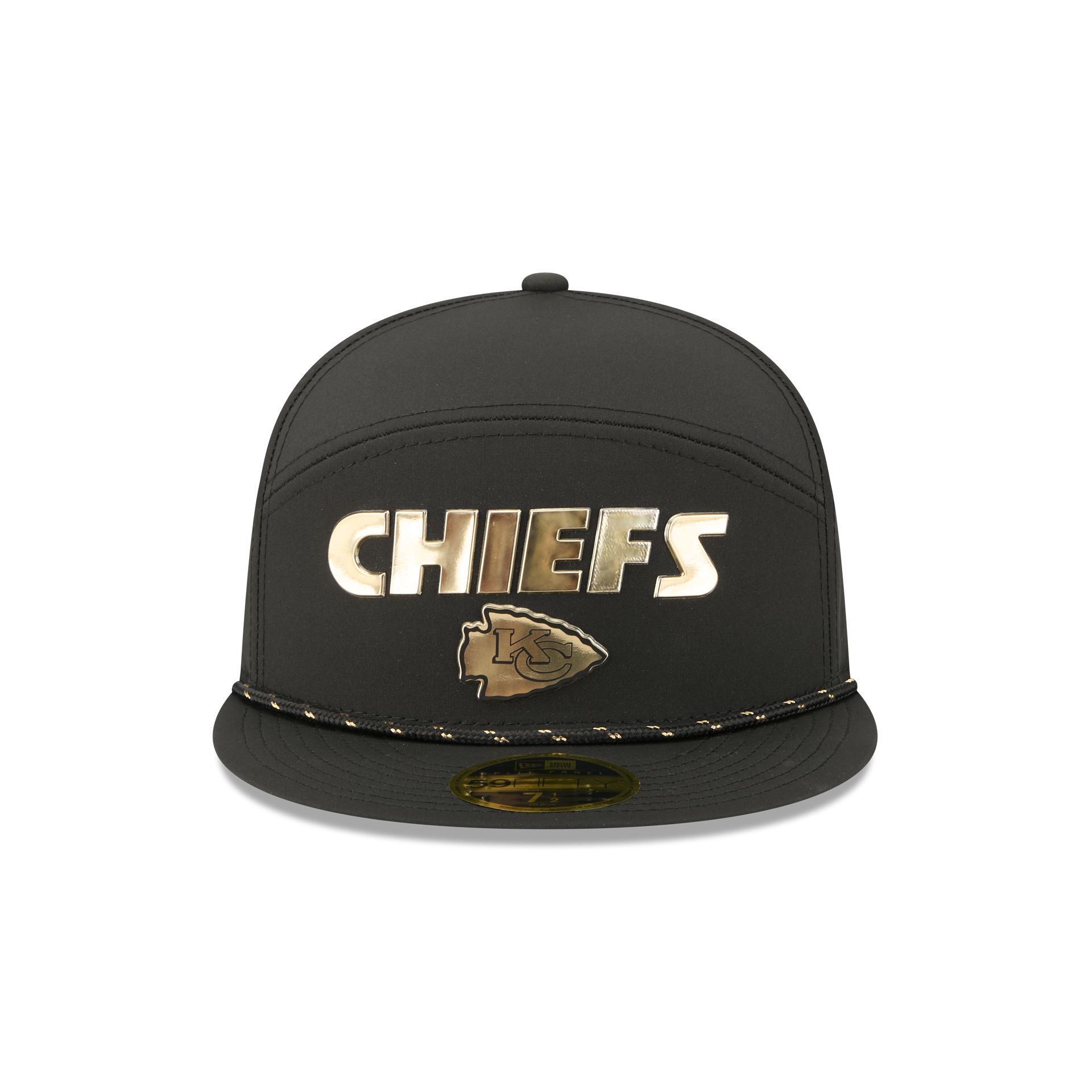 Kansas City Chiefs Gold Logo Rope Split Panel 59FIFTY Fitted Hat - Image 2