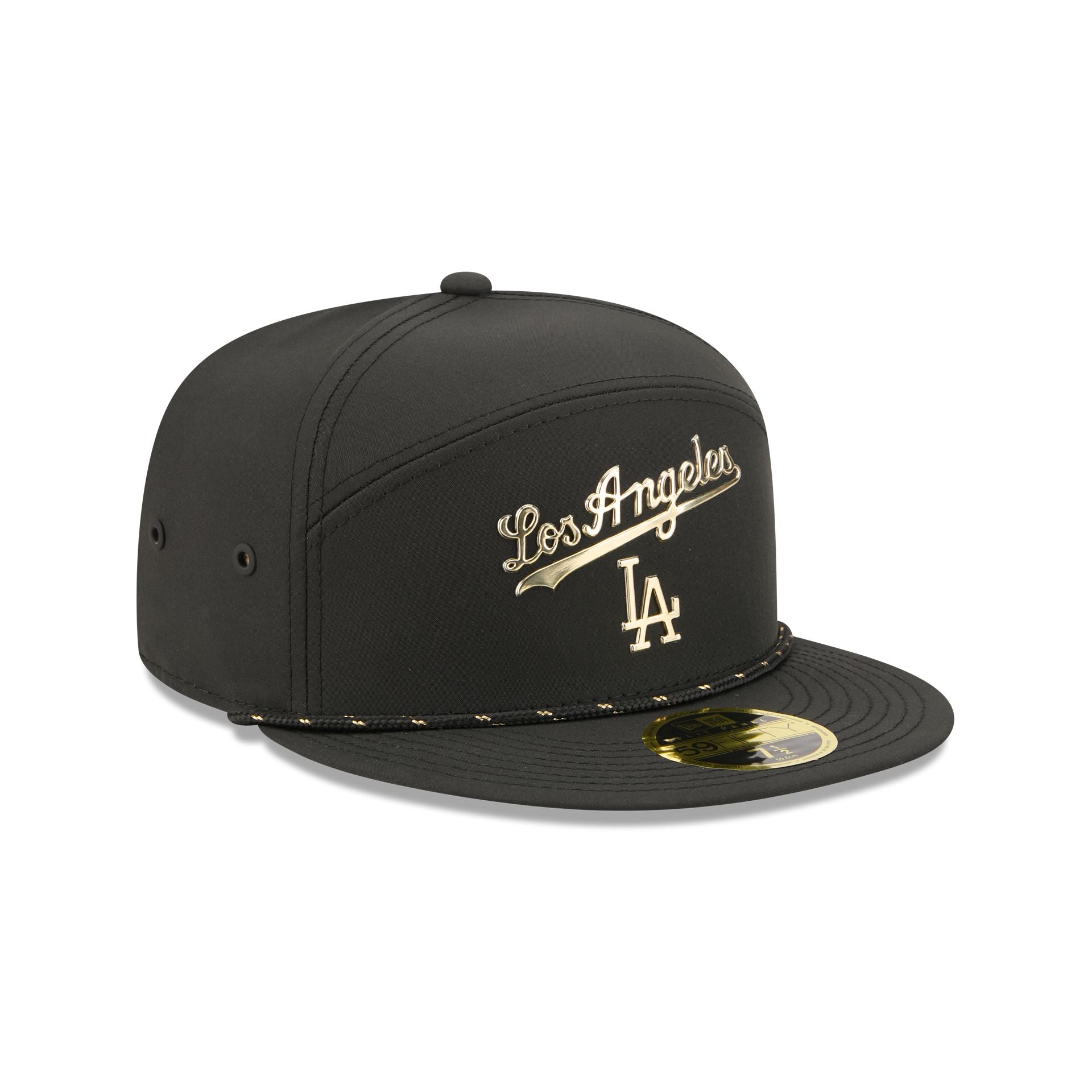 Los Angeles Dodgers Gold Logo Rope Split Panel 59FIFTY Fitted Hat - Image 3