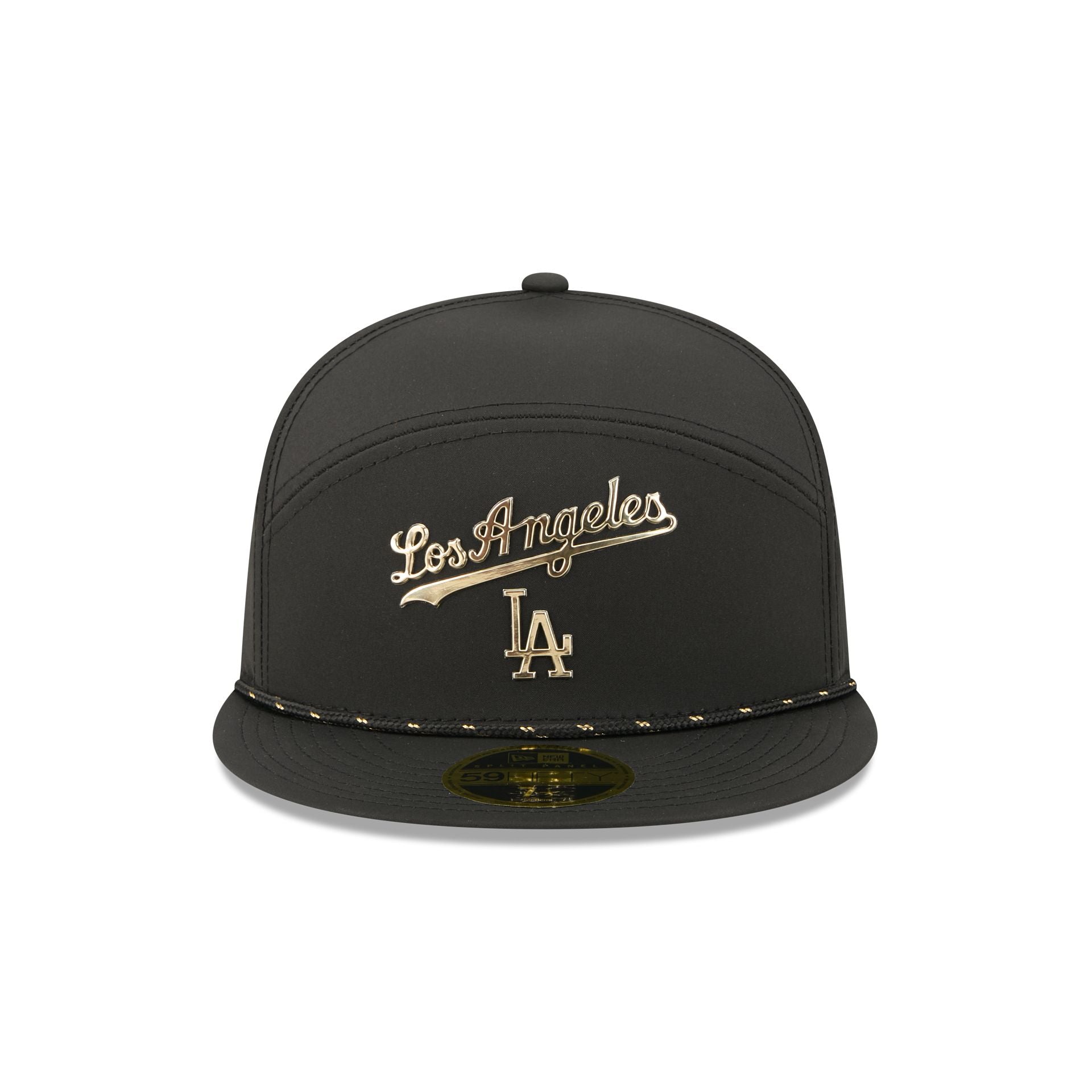Los Angeles Dodgers Gold Logo Rope Split Panel 59FIFTY Fitted Hat - Image 2