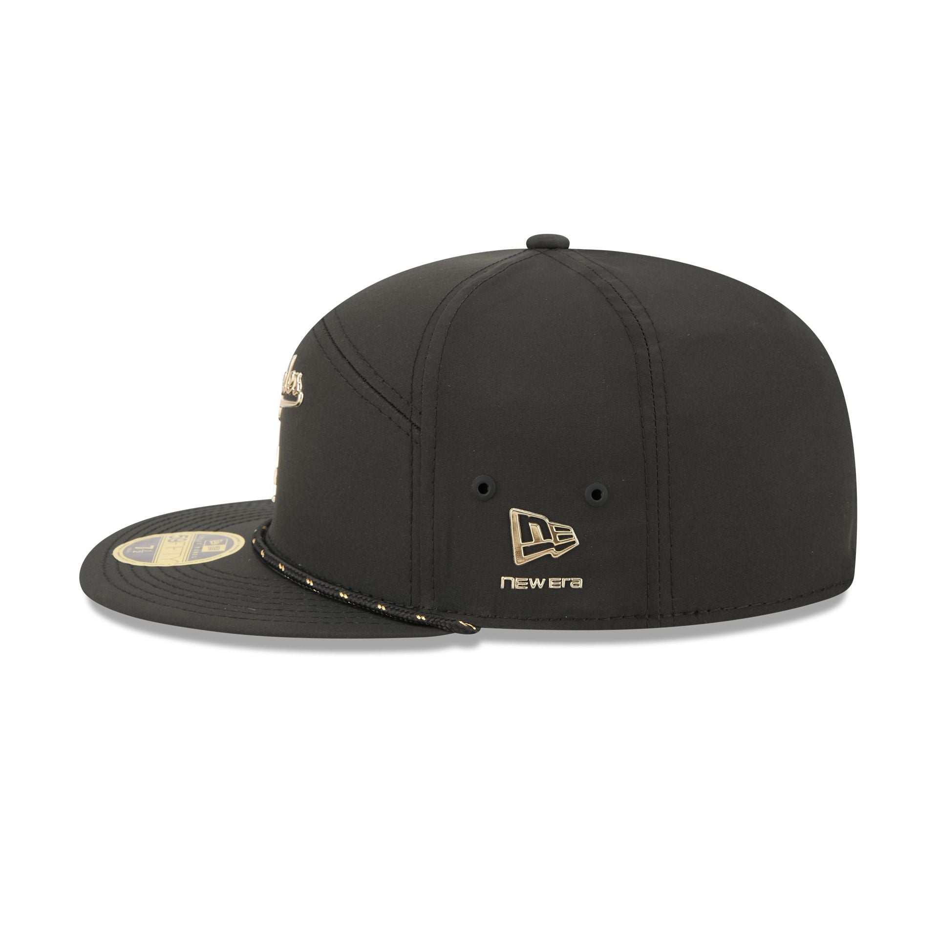 Los Angeles Dodgers Gold Logo Rope Split Panel 59FIFTY Fitted Hat - Image 4