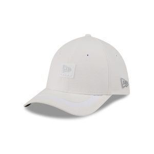 New Era Cap White Cotton 39THIRTY M-Crown Stretch Fit Hat