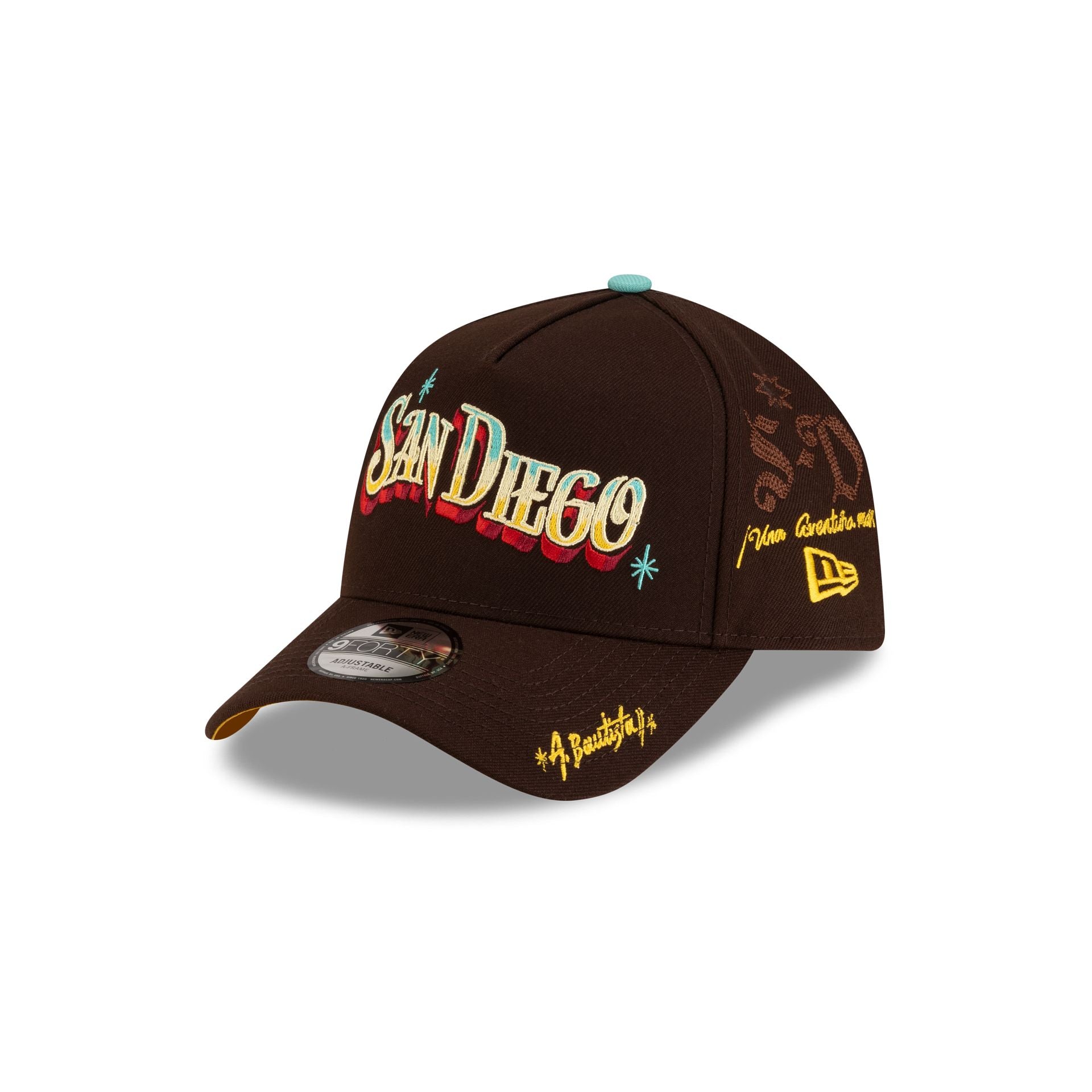 R??tulos Bautista x San Diego Padres Wordmark 9FORTY A-Frame Snapback Hat