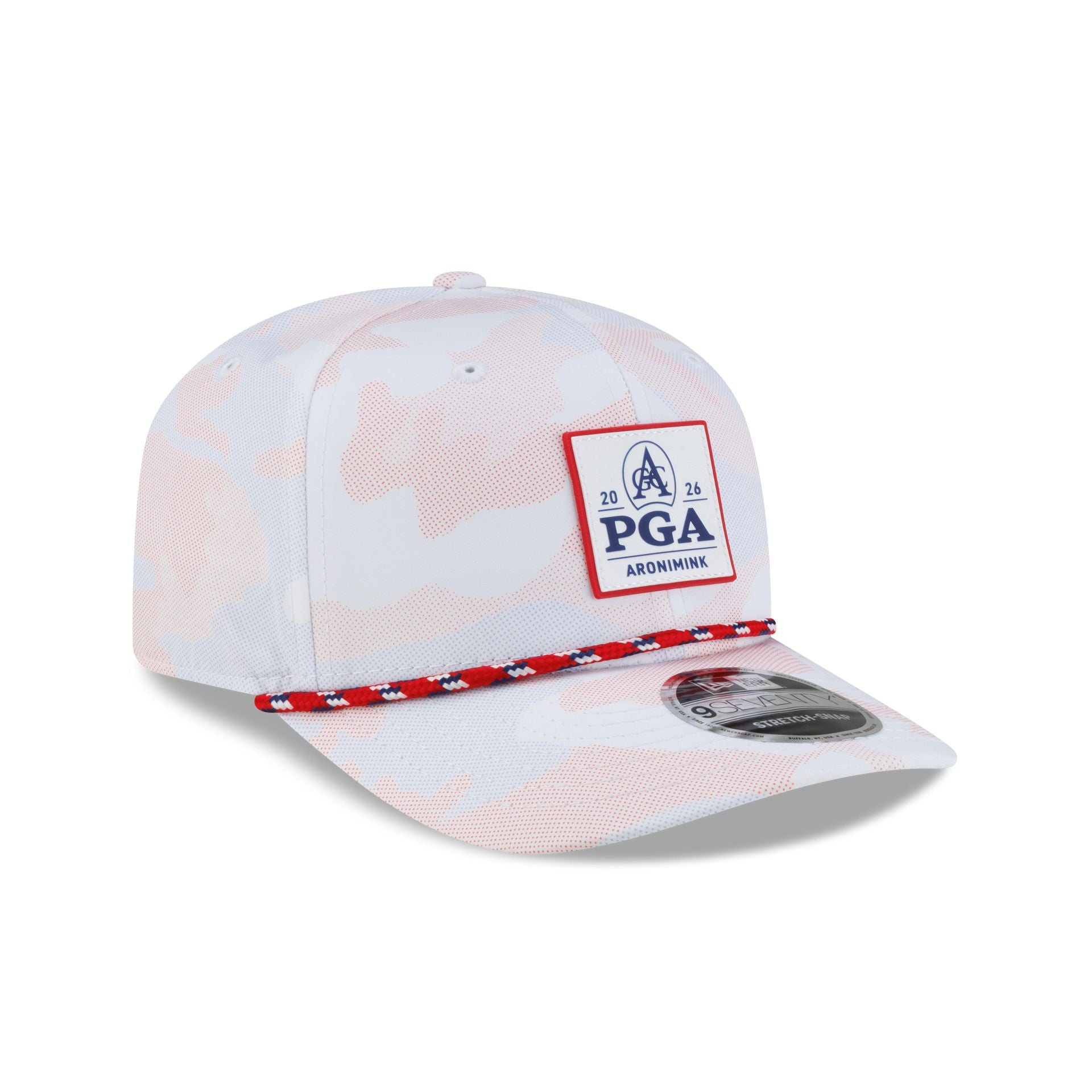 2026 PGA Championship Aronimink Scarlet Camo 9SEVENTY Stretch-Snap Hat - Image 3