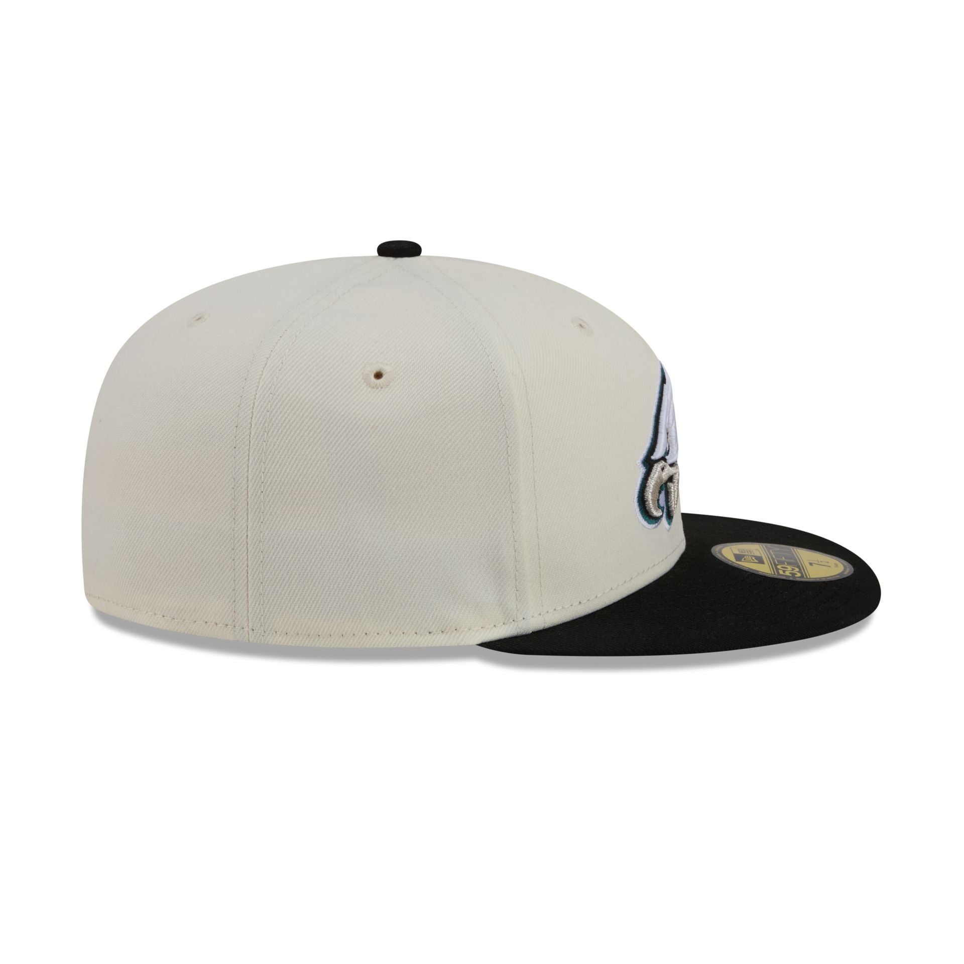 Philadelphia Eagles Chrome White Basic 59FIFTY Fitted Hat - Image 5