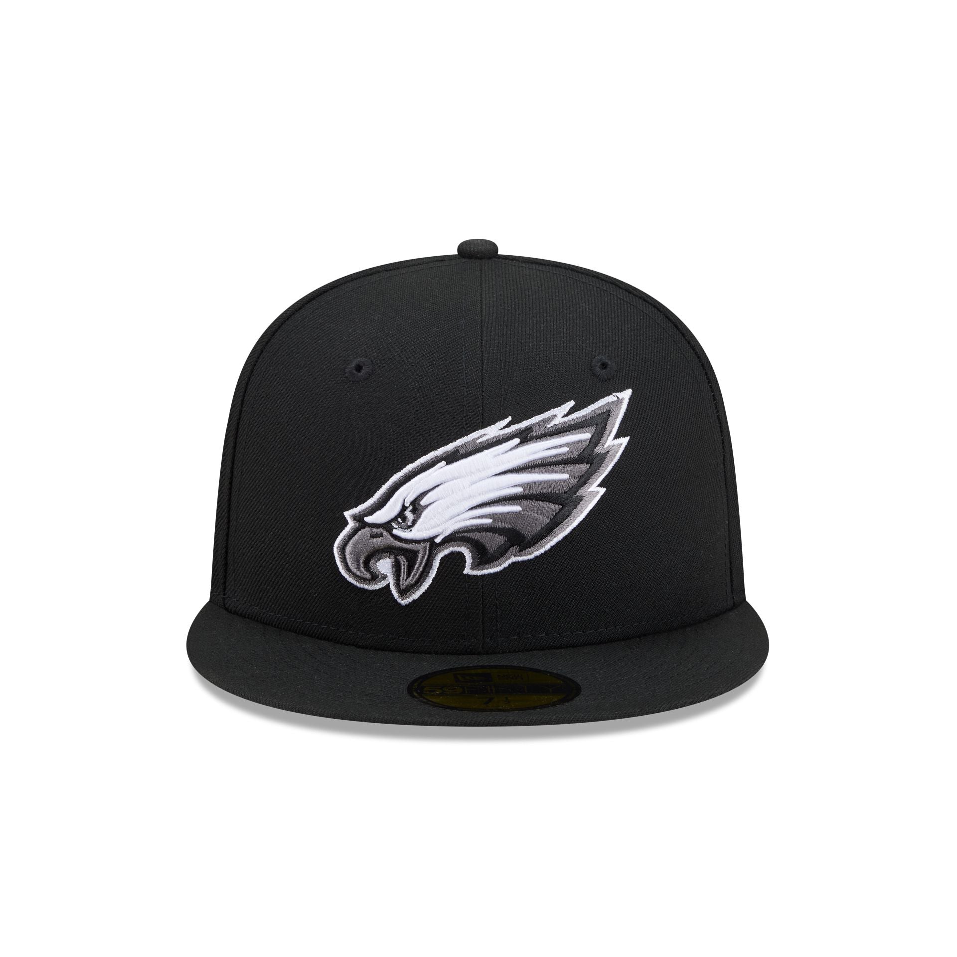 Philadelphia Eagles Black and White Basic 59FIFTY Fitted Hat - Image 2