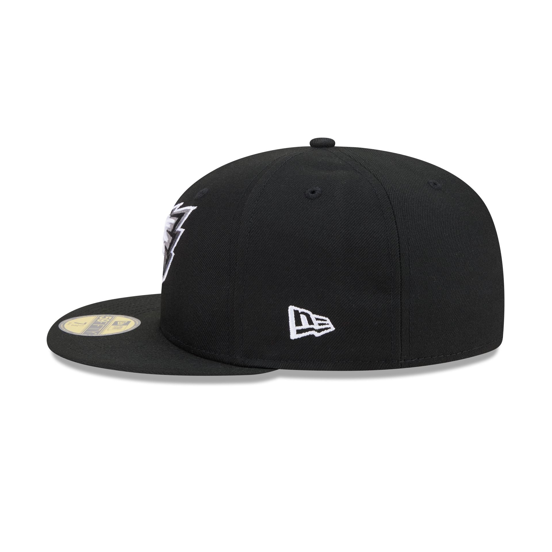 Philadelphia Eagles Black and White Basic 59FIFTY Fitted Hat - Image 4