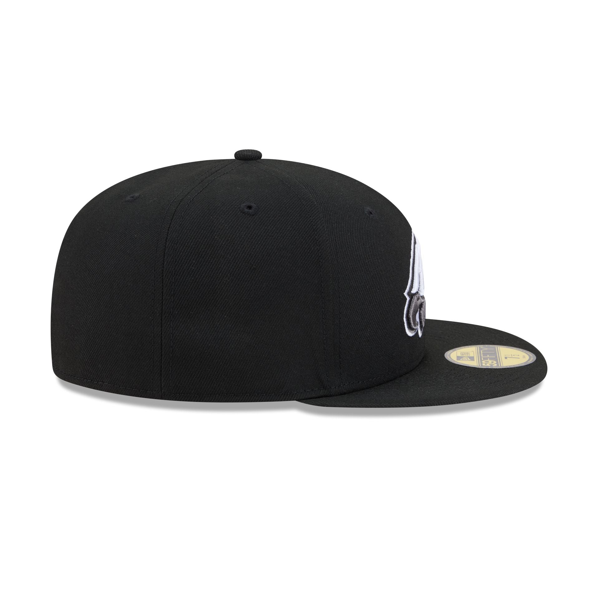 Philadelphia Eagles Black and White Basic 59FIFTY Fitted Hat - Image 5