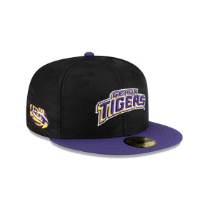LSU Tigers Black Camo 59FIFTY Fitted Hat